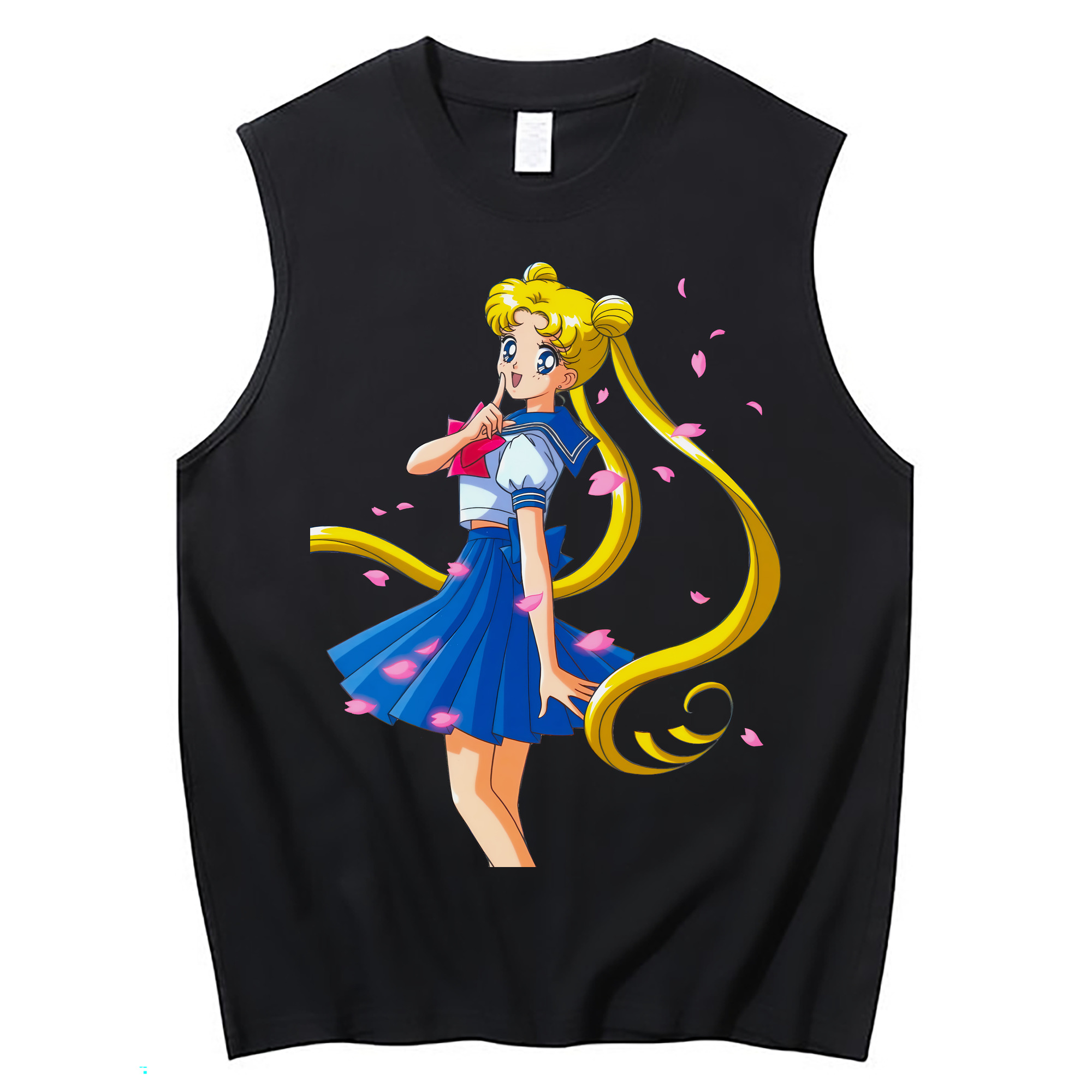 （画像用） 美少女戦士セーラームーン 愛野 美奈子 あいの みなこ Sailor Moon Aino Minako コットン100％タンクトップ（フロントプリント）
