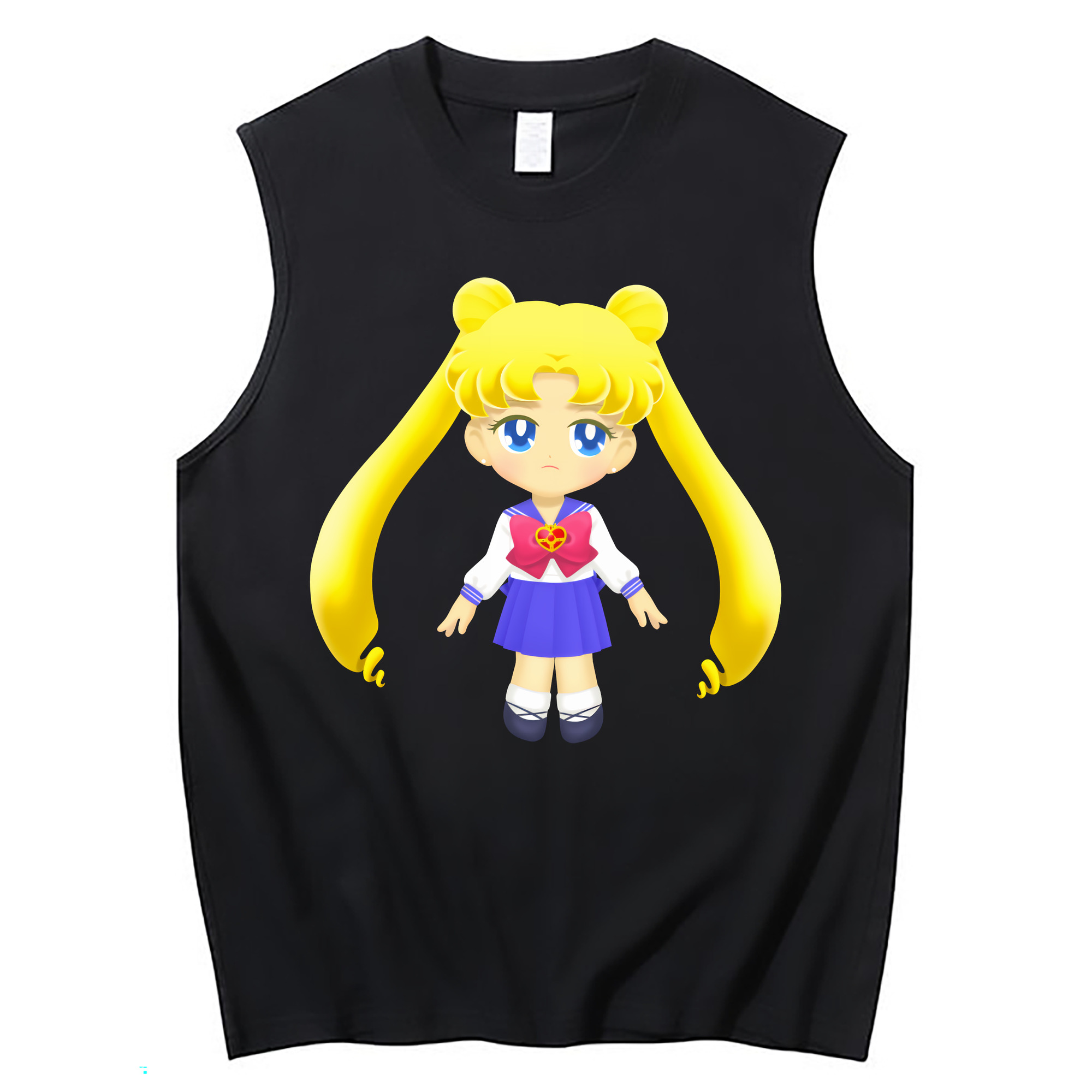 （画像用） 美少女戦士セーラームーン 愛野 美奈子 あいの みなこ Sailor Moon Aino Minako コットン100％タンクトップ（フロントプリント）