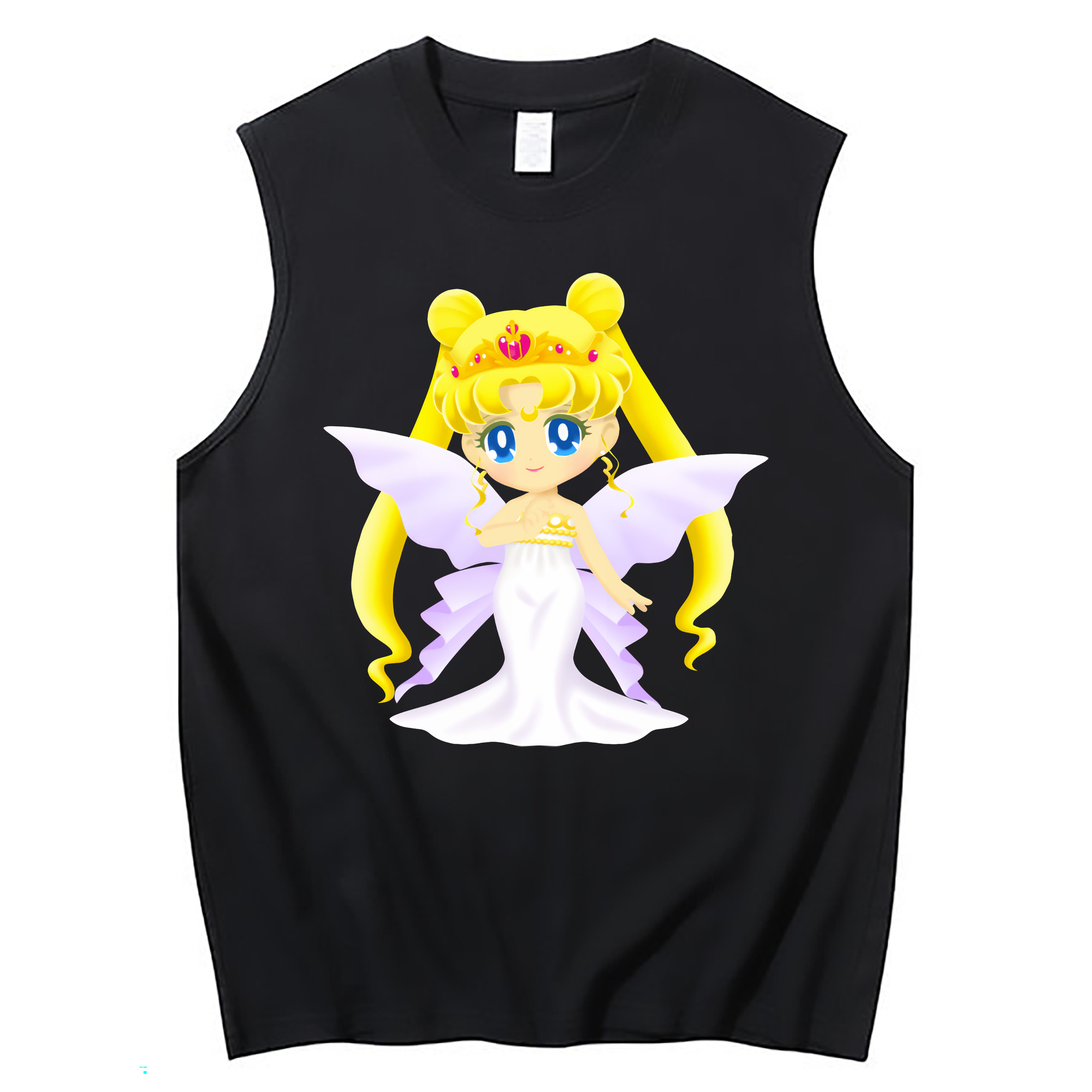 （画像用） 美少女戦士セーラームーン 愛野 美奈子 あいの みなこ Sailor Moon Aino Minako コットン100％タンクトップ（フロントプリント）