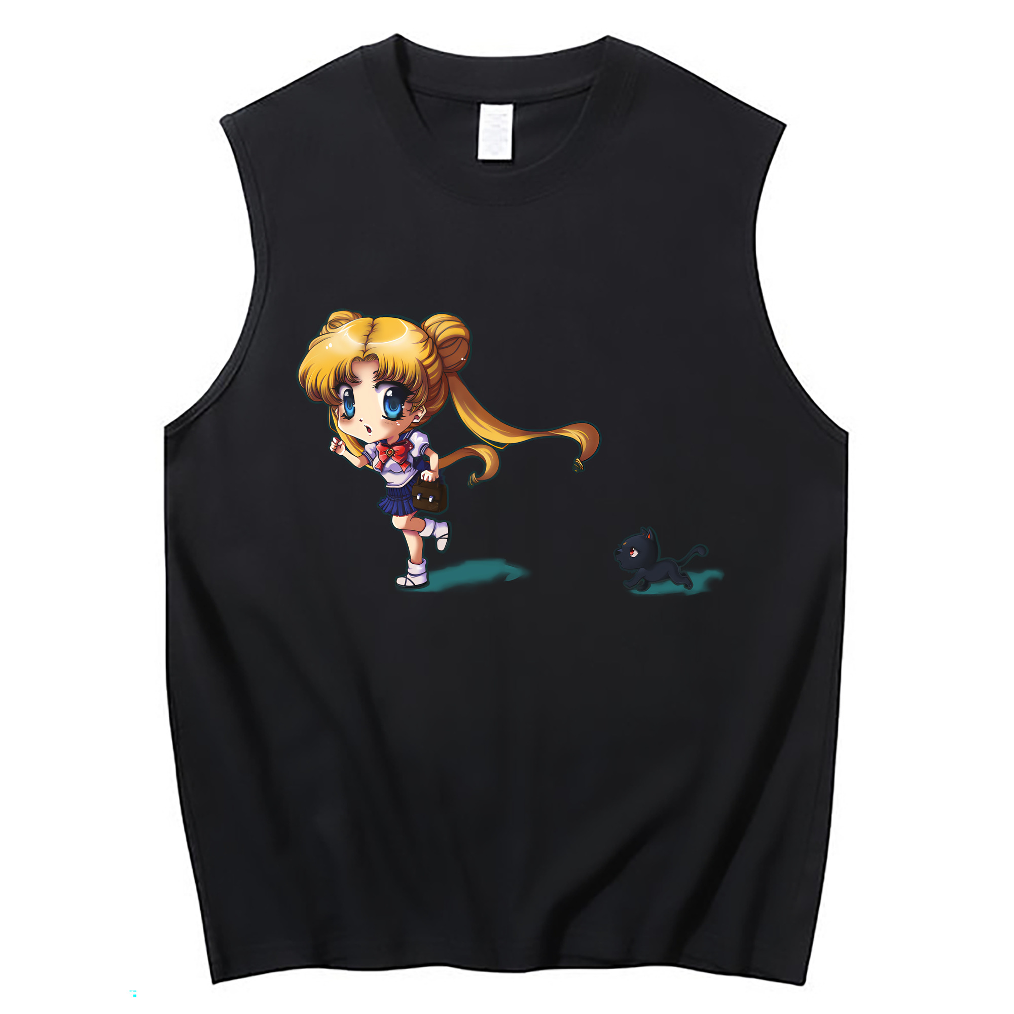 （画像用） 美少女戦士セーラームーン 愛野 美奈子 あいの みなこ Sailor Moon Aino Minako コットン100％タンクトップ（フロントプリント）
