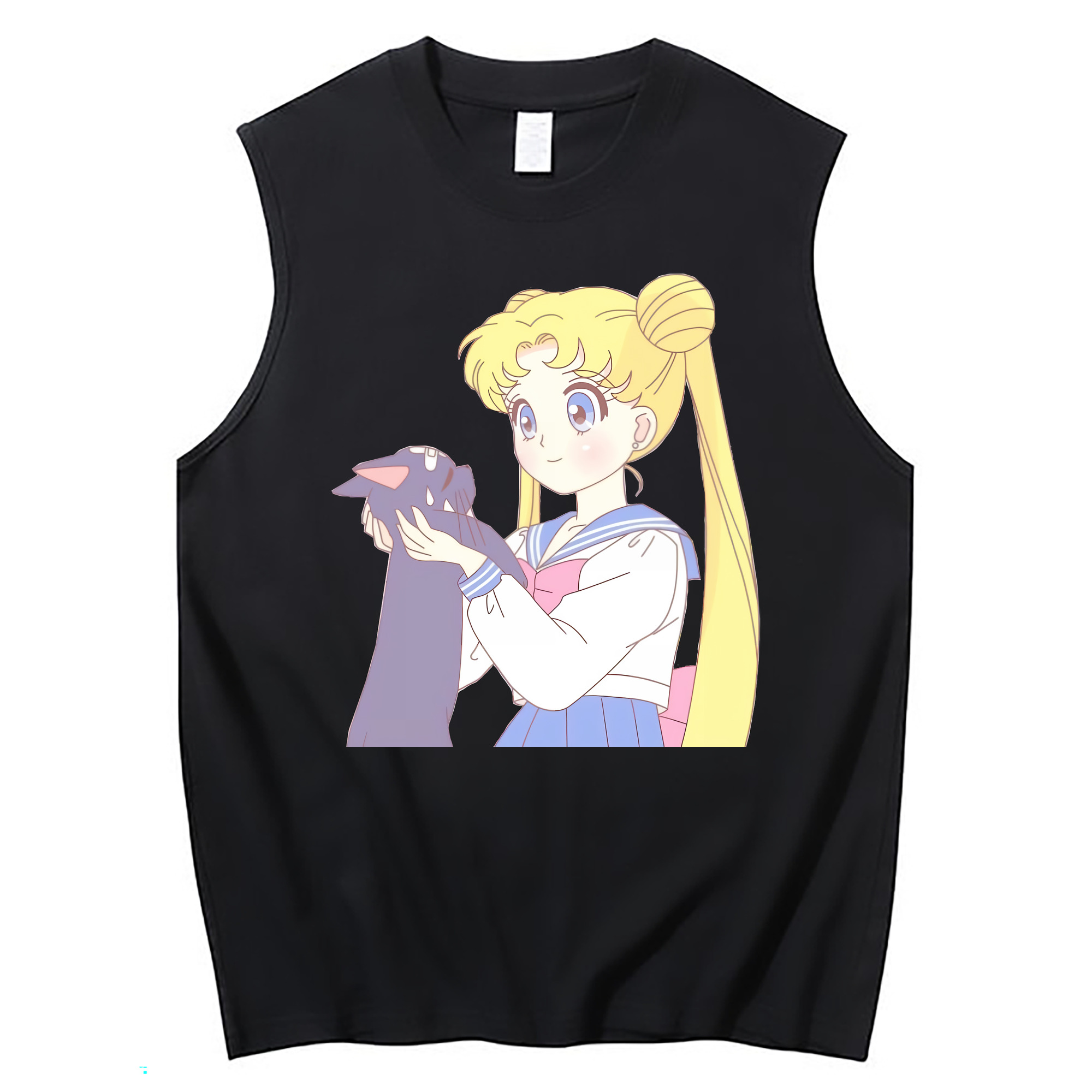 （画像用） 美少女戦士セーラームーン 愛野 美奈子 あいの みなこ Sailor Moon Aino Minako コットン100％タンクトップ（フロントプリント）