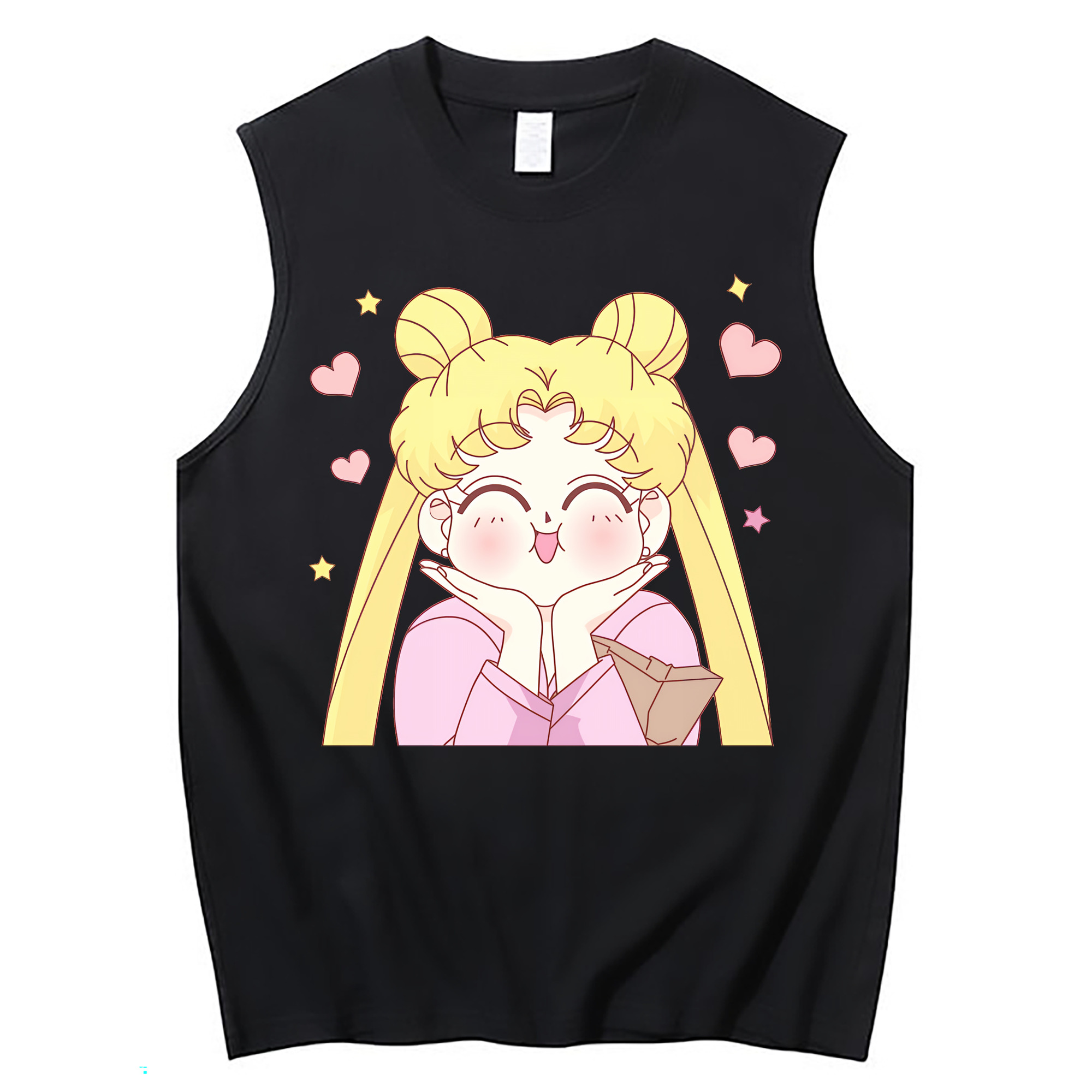 （画像用） 美少女戦士セーラームーン 愛野 美奈子 あいの みなこ Sailor Moon Aino Minako コットン100％タンクトップ（フロントプリント）