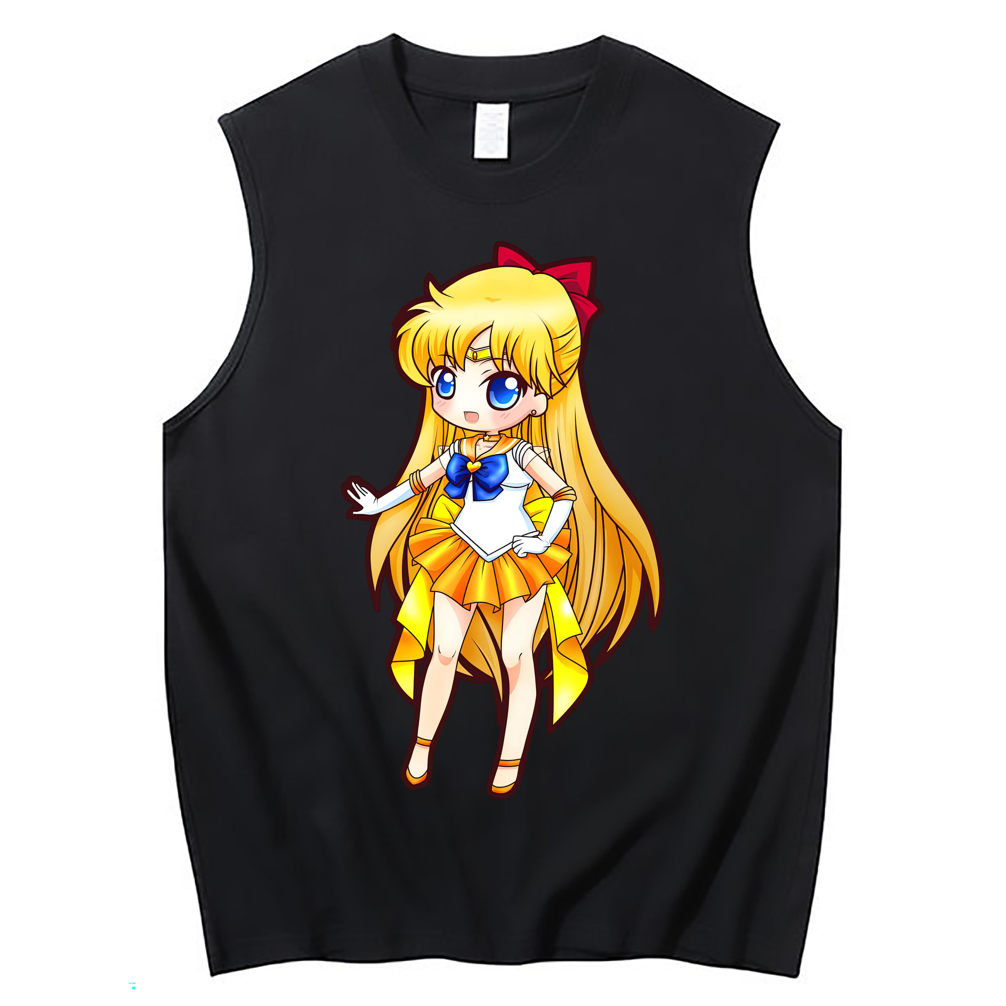 （画像用） 美少女戦士セーラームーン 愛野 美奈子 あいの みなこ Sailor Moon Aino Minako コットン100％タンクトップ（フロントプリント）