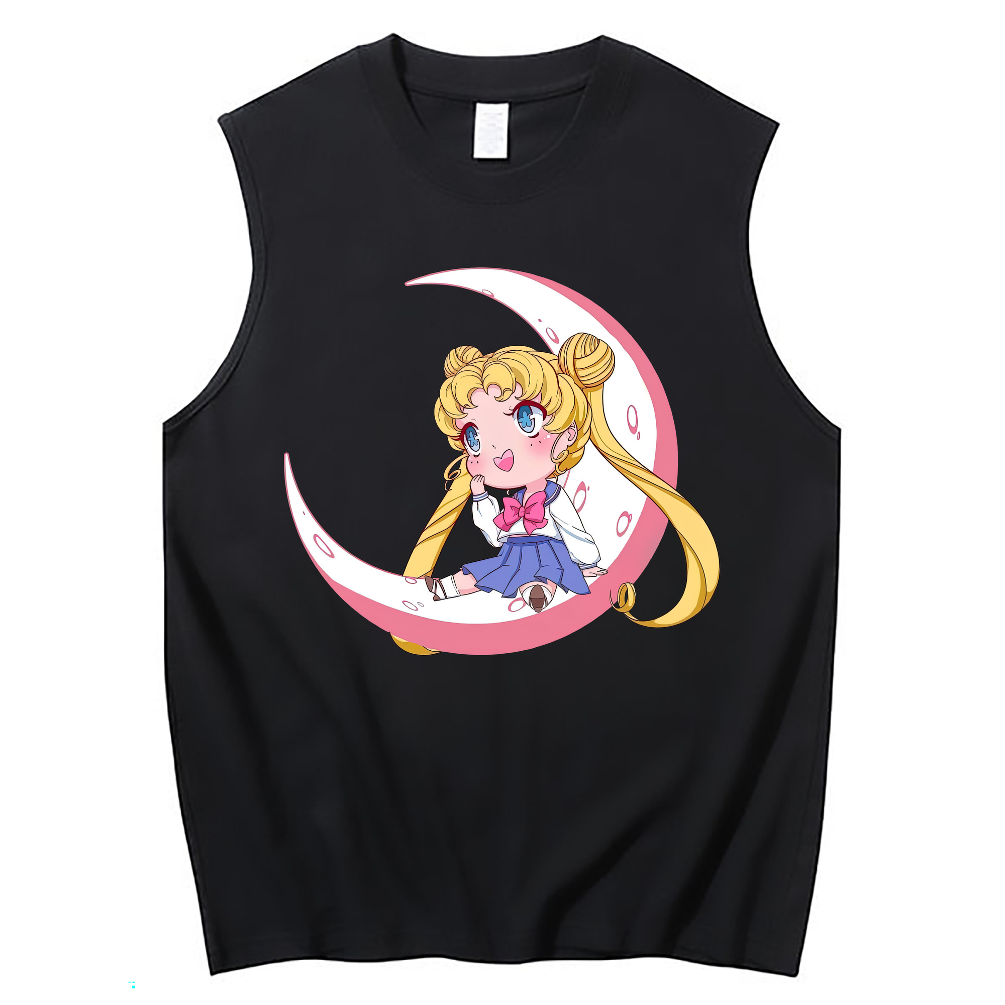 （画像用） 美少女戦士セーラームーン 愛野 美奈子 あいの みなこ Sailor Moon Aino Minako コットン100％タンクトップ（フロントプリント）