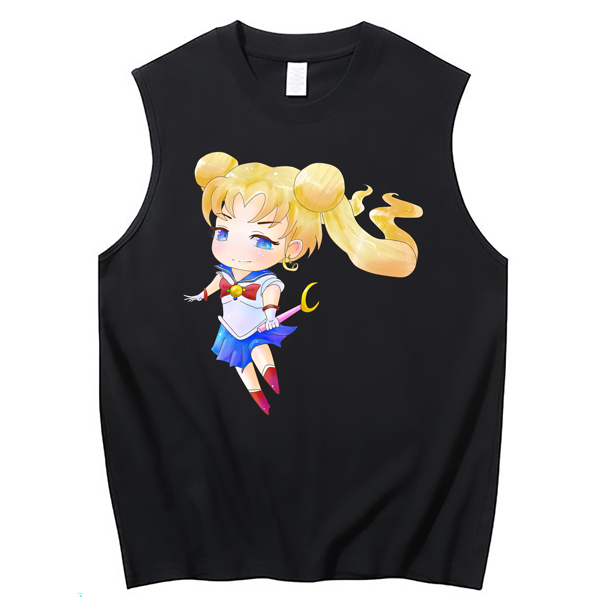 （画像用） 美少女戦士セーラームーン 愛野 美奈子 あいの みなこ Sailor Moon Aino Minako コットン100％タンクトップ（フロントプリント）