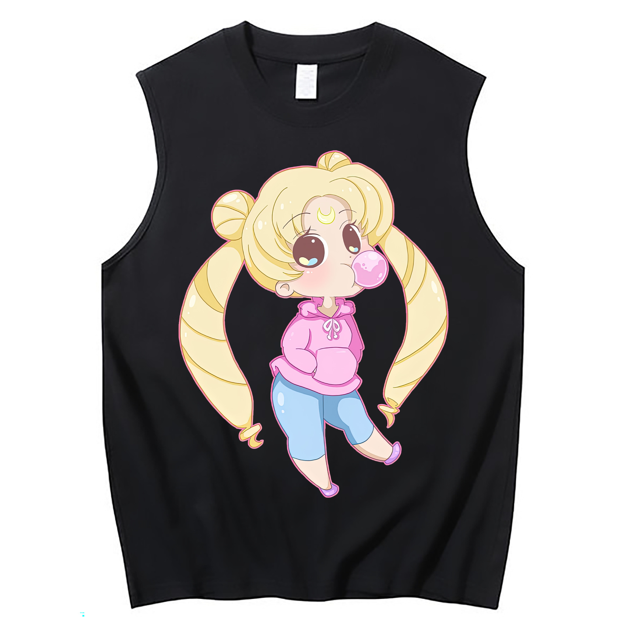 （画像用） 美少女戦士セーラームーン 愛野 美奈子 あいの みなこ Sailor Moon Aino Minako コットン100％タンクトップ（フロントプリント）