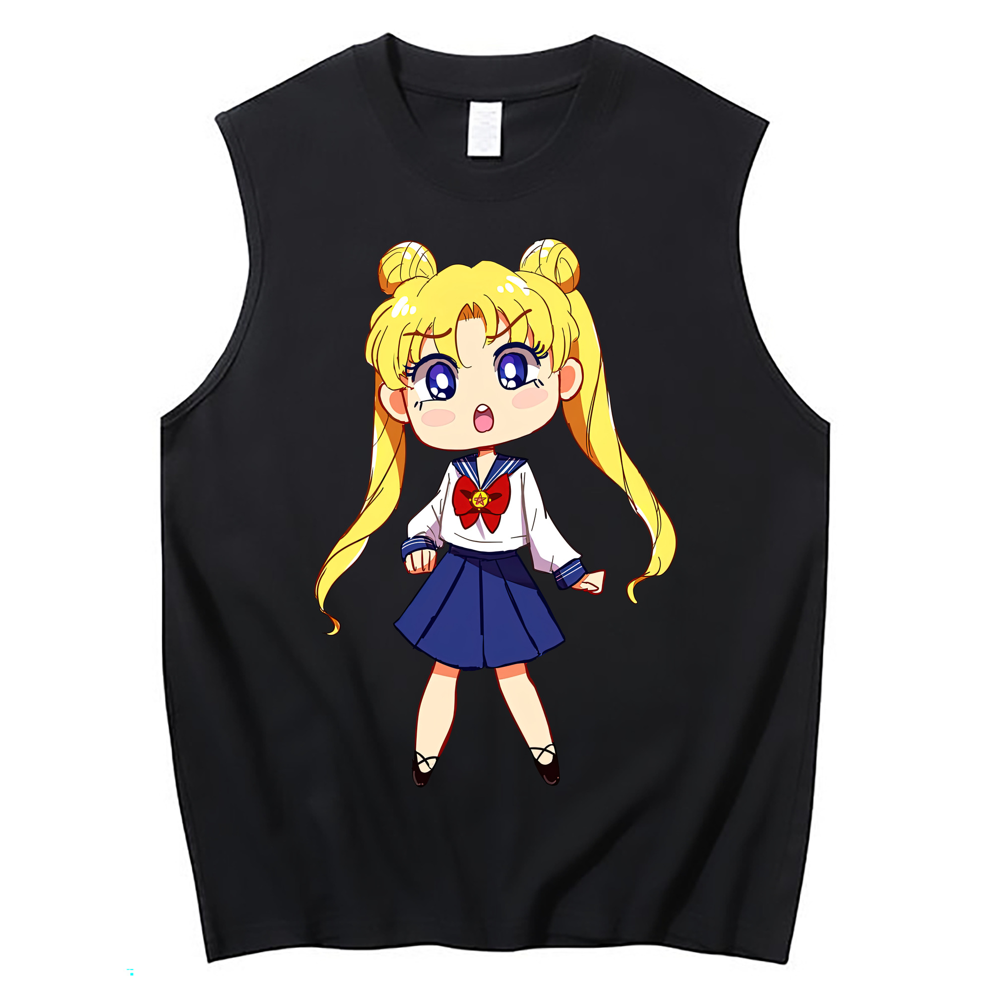 （画像用） 美少女戦士セーラームーン 愛野 美奈子 あいの みなこ Sailor Moon Aino Minako コットン100％タンクトップ（フロントプリント）