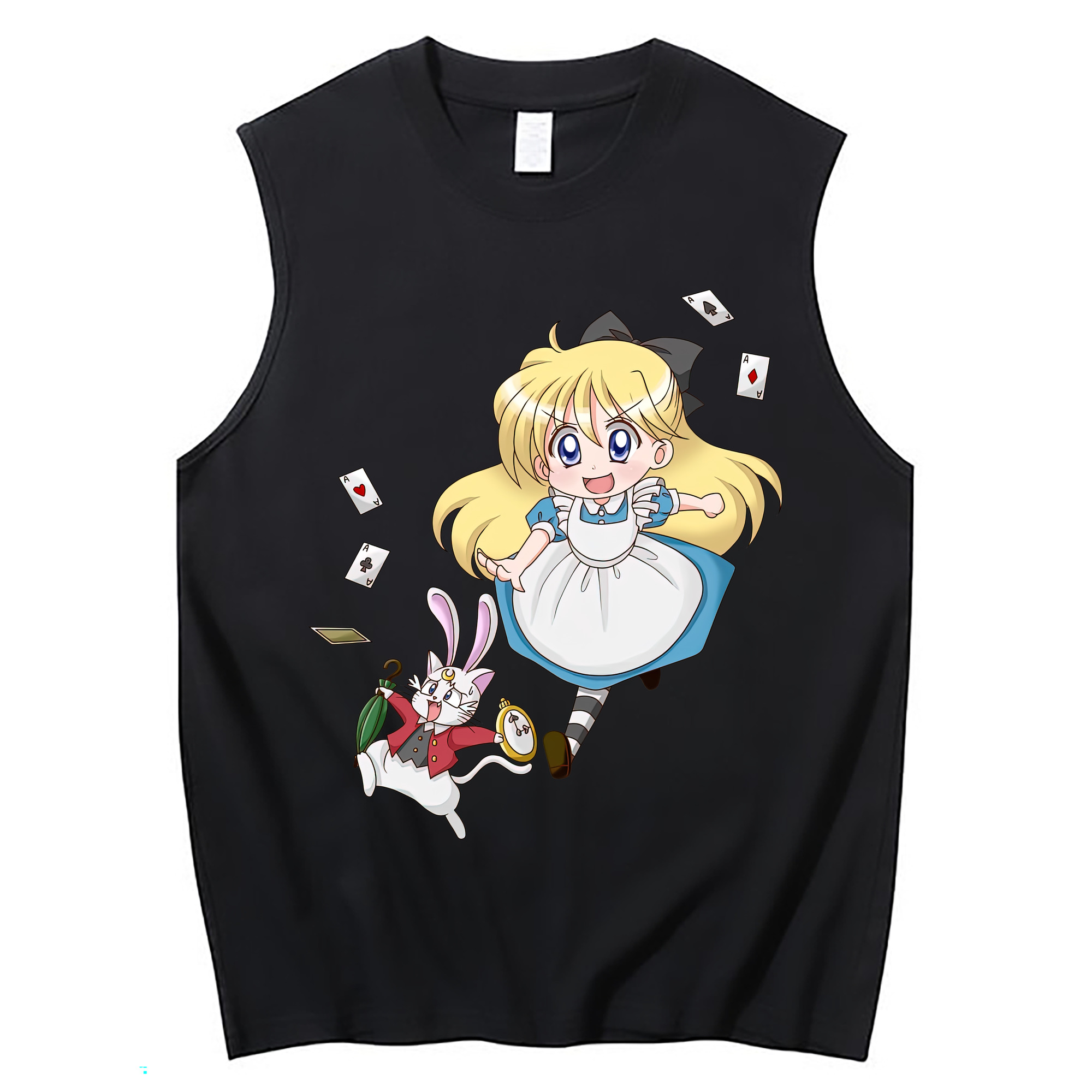 （画像用） 美少女戦士セーラームーン 愛野 美奈子 あいの みなこ Sailor Moon Aino Minako コットン100％タンクトップ（フロントプリント）