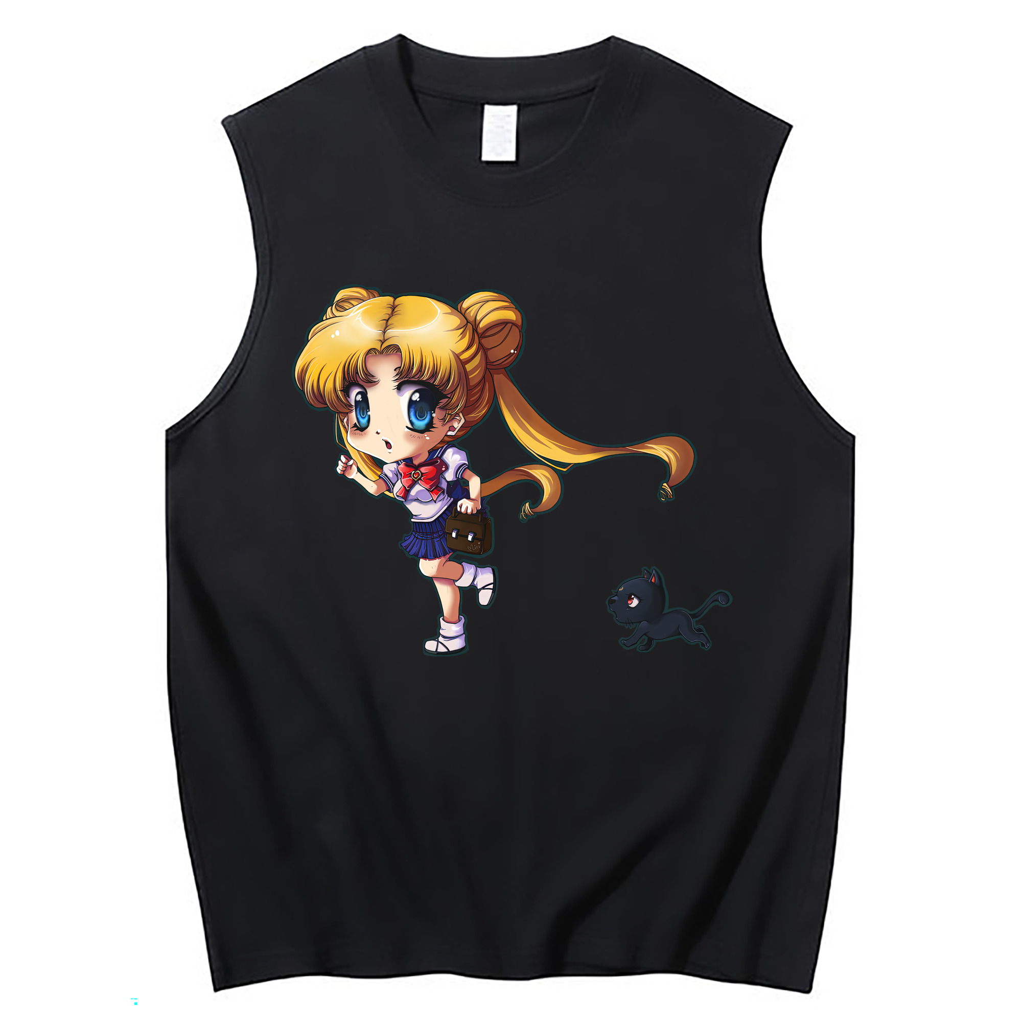 （画像用） 美少女戦士セーラームーン 愛野 美奈子 あいの みなこ Sailor Moon Aino Minako コットン100％タンクトップ（フロントプリント）