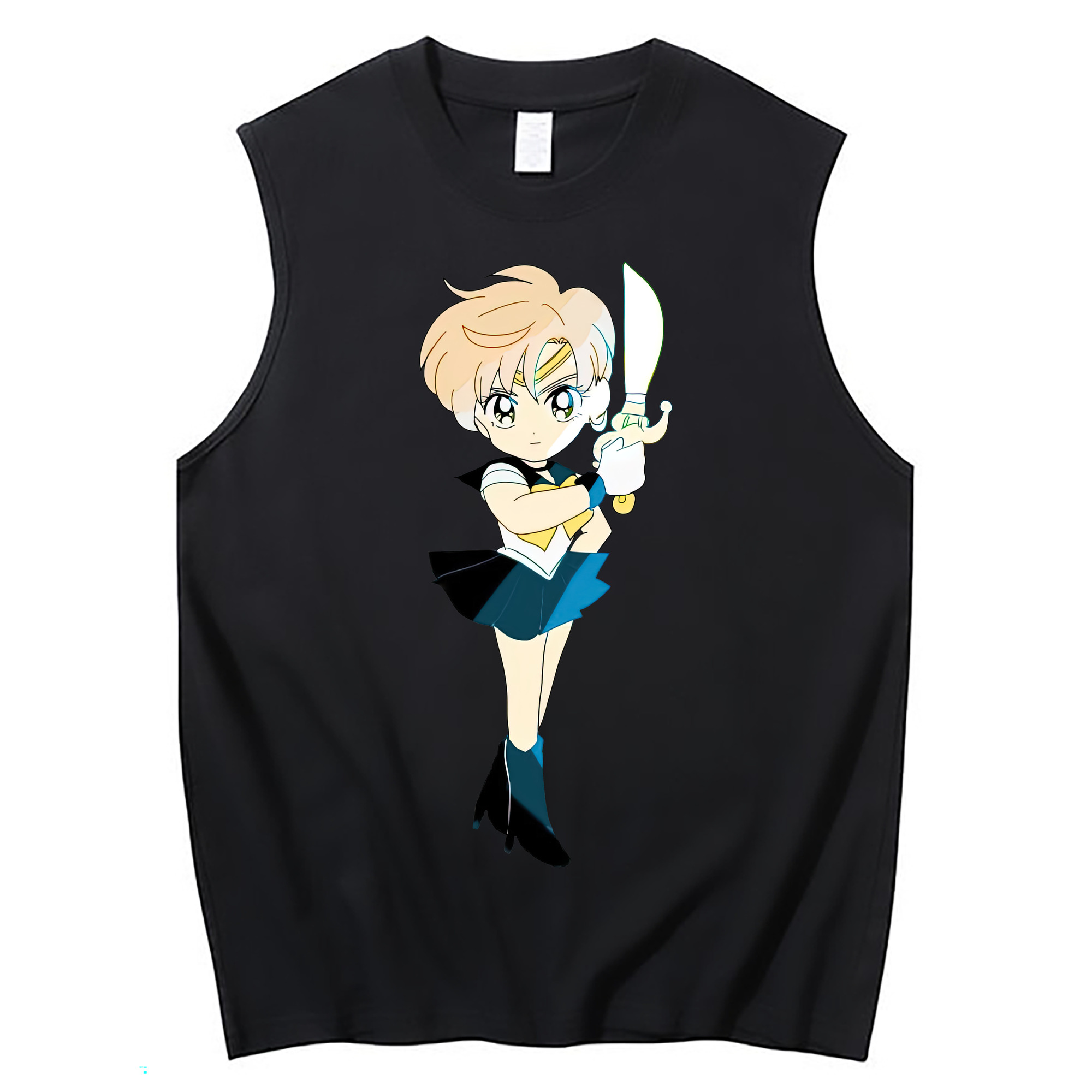 （画像用） 美少女戦士セーラームーン 天王はるか Sailor Moon Tenoh Haruka コットン100％タンクトップ（フロントプリント）