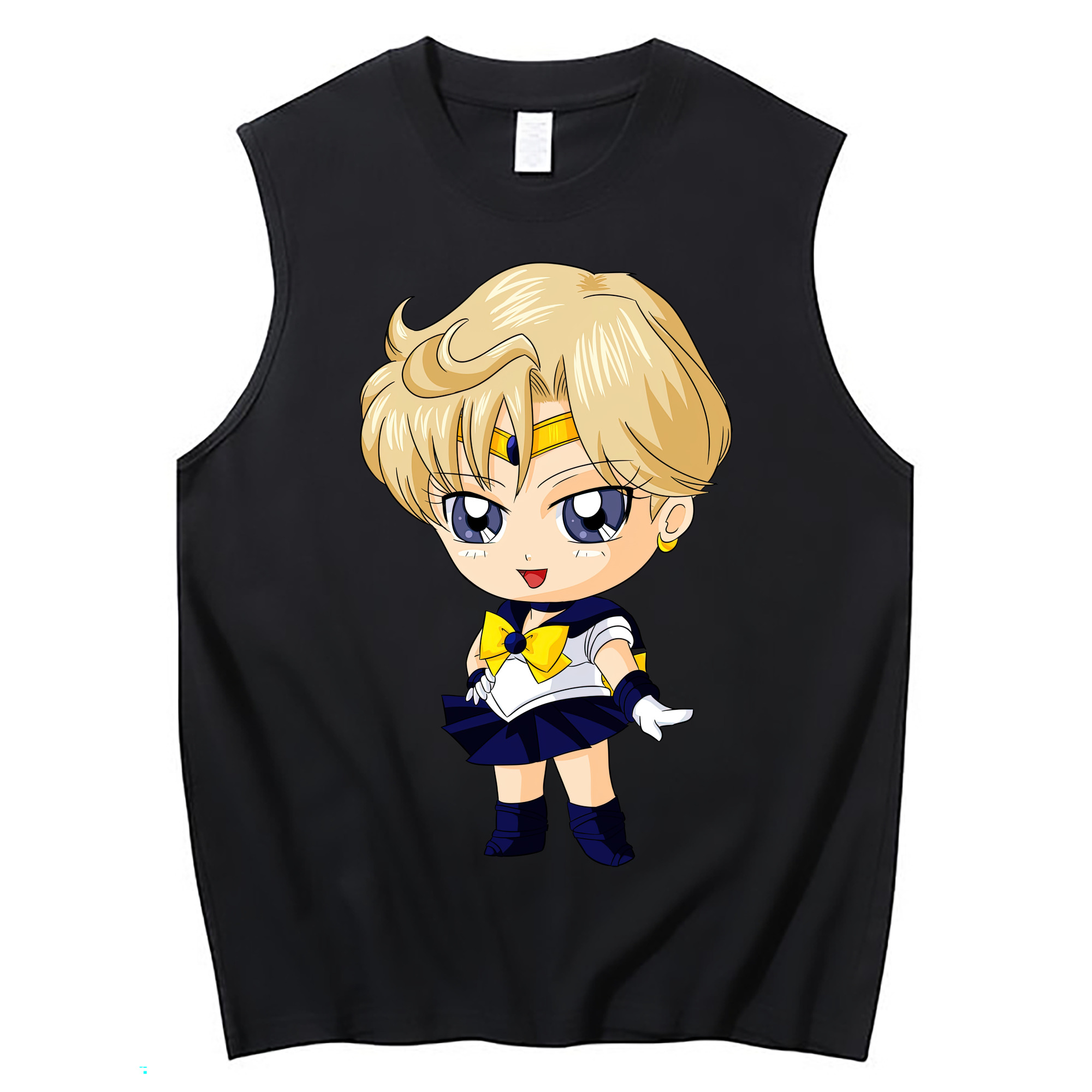 （画像用） 美少女戦士セーラームーン 天王はるか Sailor Moon Tenoh Haruka コットン100％タンクトップ（フロントプリント）
