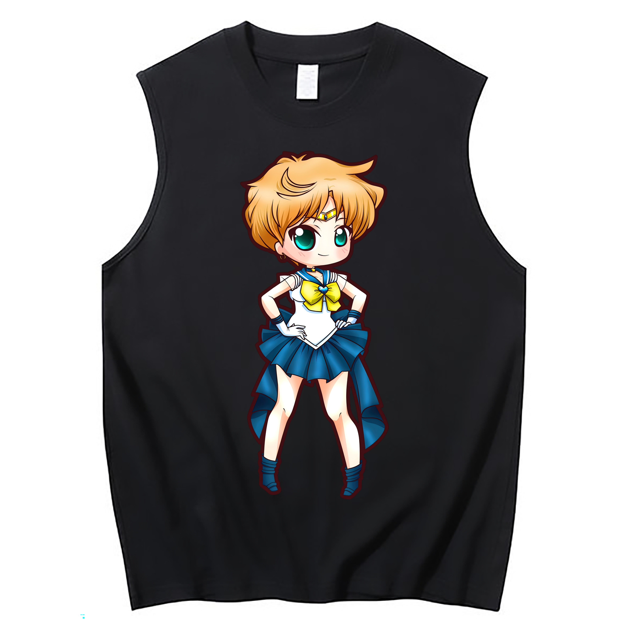 （画像用） 美少女戦士セーラームーン 天王はるか Sailor Moon Tenoh Haruka コットン100％タンクトップ（フロントプリント）