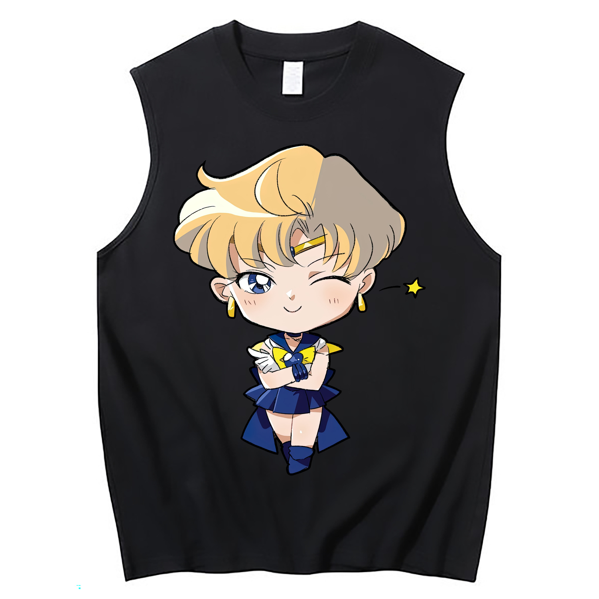 （画像用） 美少女戦士セーラームーン 天王はるか Sailor Moon Tenoh Haruka コットン100％タンクトップ（フロントプリント）