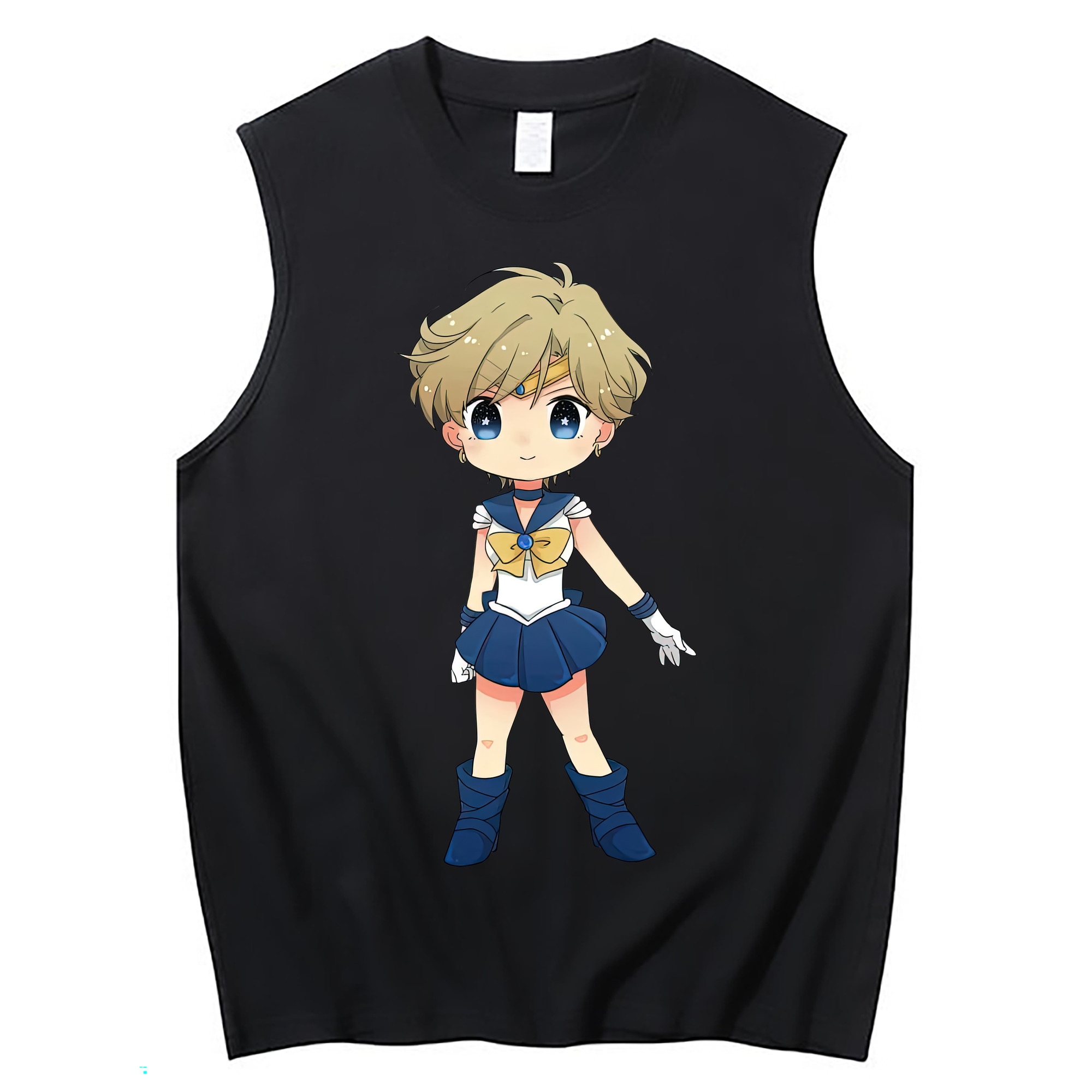 （画像用） 美少女戦士セーラームーン 天王はるか Sailor Moon Tenoh Haruka コットン100％タンクトップ（フロントプリント）