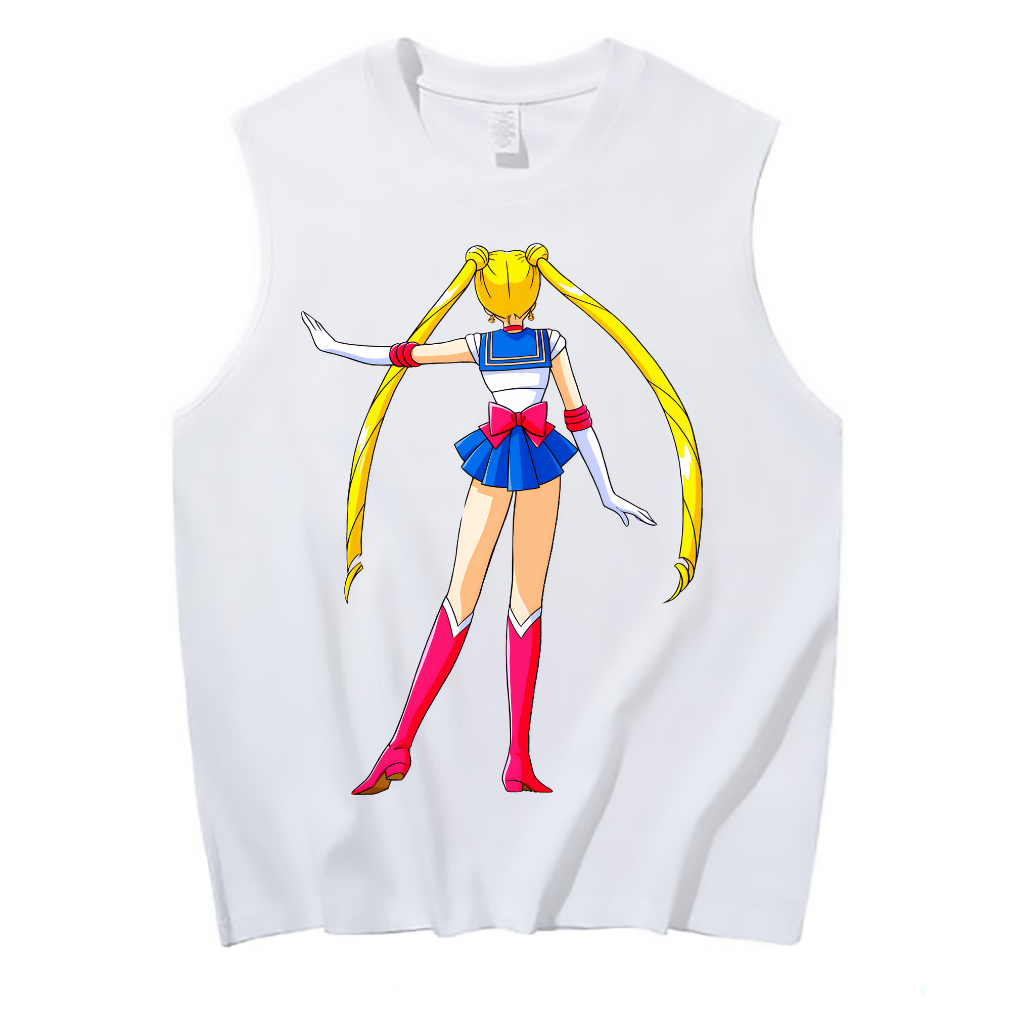 （画像用） 美少女戦士セーラームーン 月野 うさぎ つきの うさぎ Sailor Moon Tsukino Usagi コットン100％タンクトップ（フロントプリント）