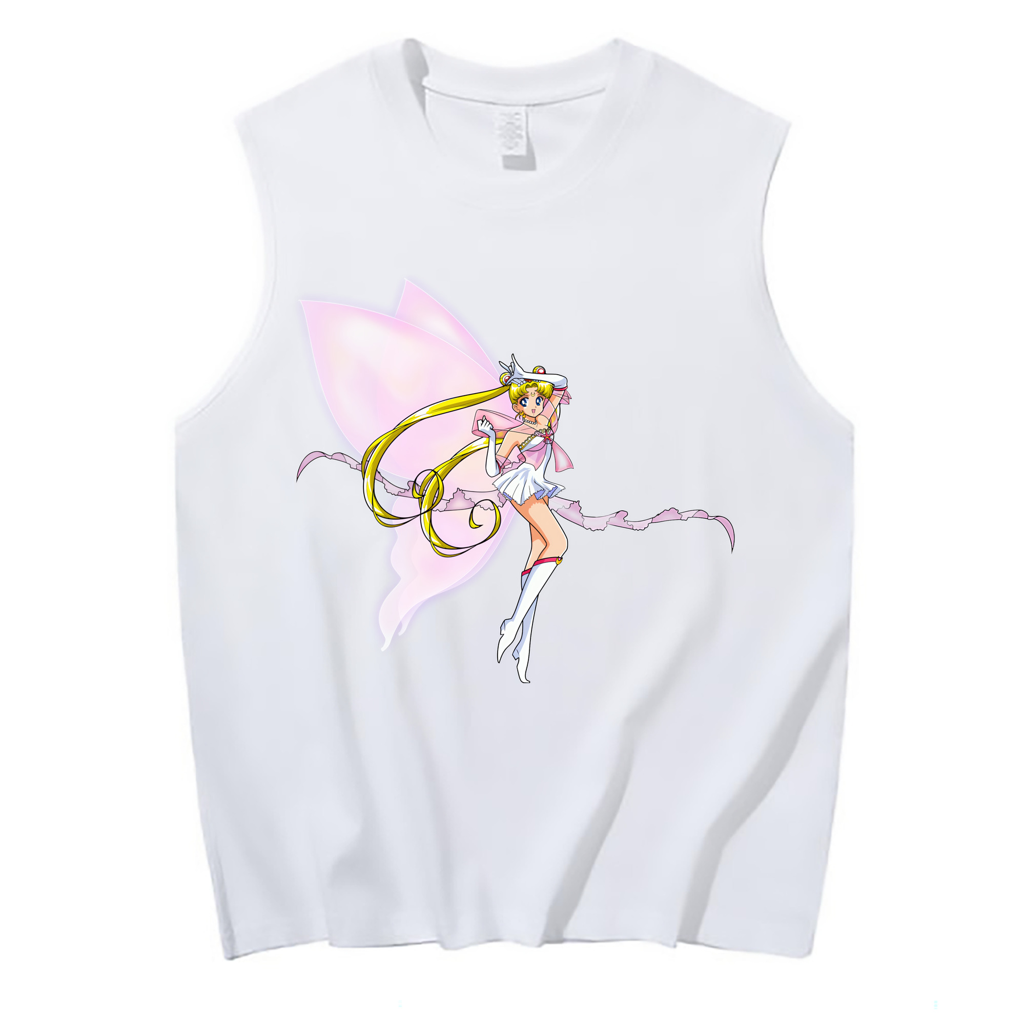 （画像用） 美少女戦士セーラームーン 月野 うさぎ つきの うさぎ Sailor Moon Tsukino Usagi コットン100％タンクトップ（フロントプリント）