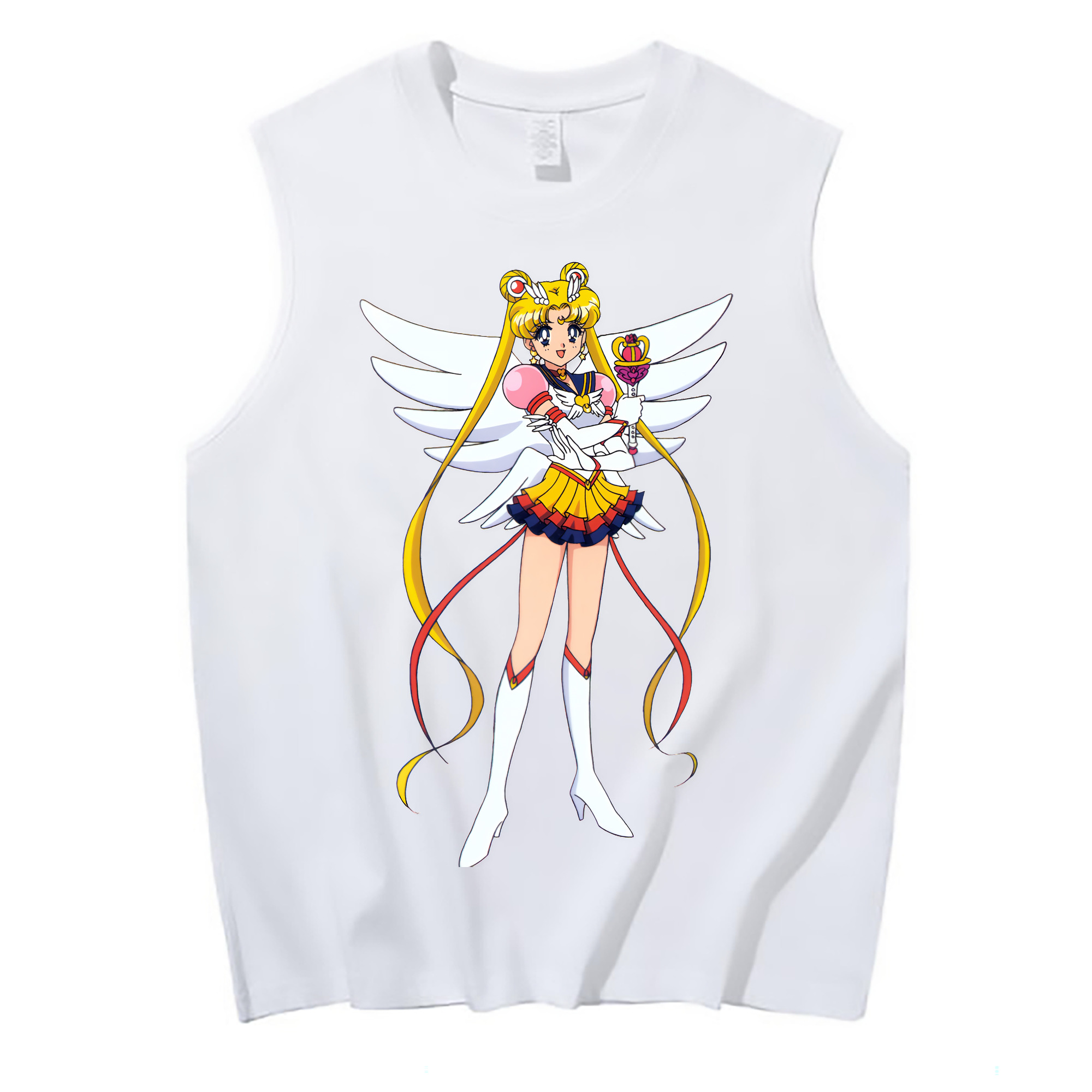 （画像用） 美少女戦士セーラームーン 月野 うさぎ つきの うさぎ Sailor Moon Tsukino Usagi コットン100％タンクトップ（フロントプリント）
