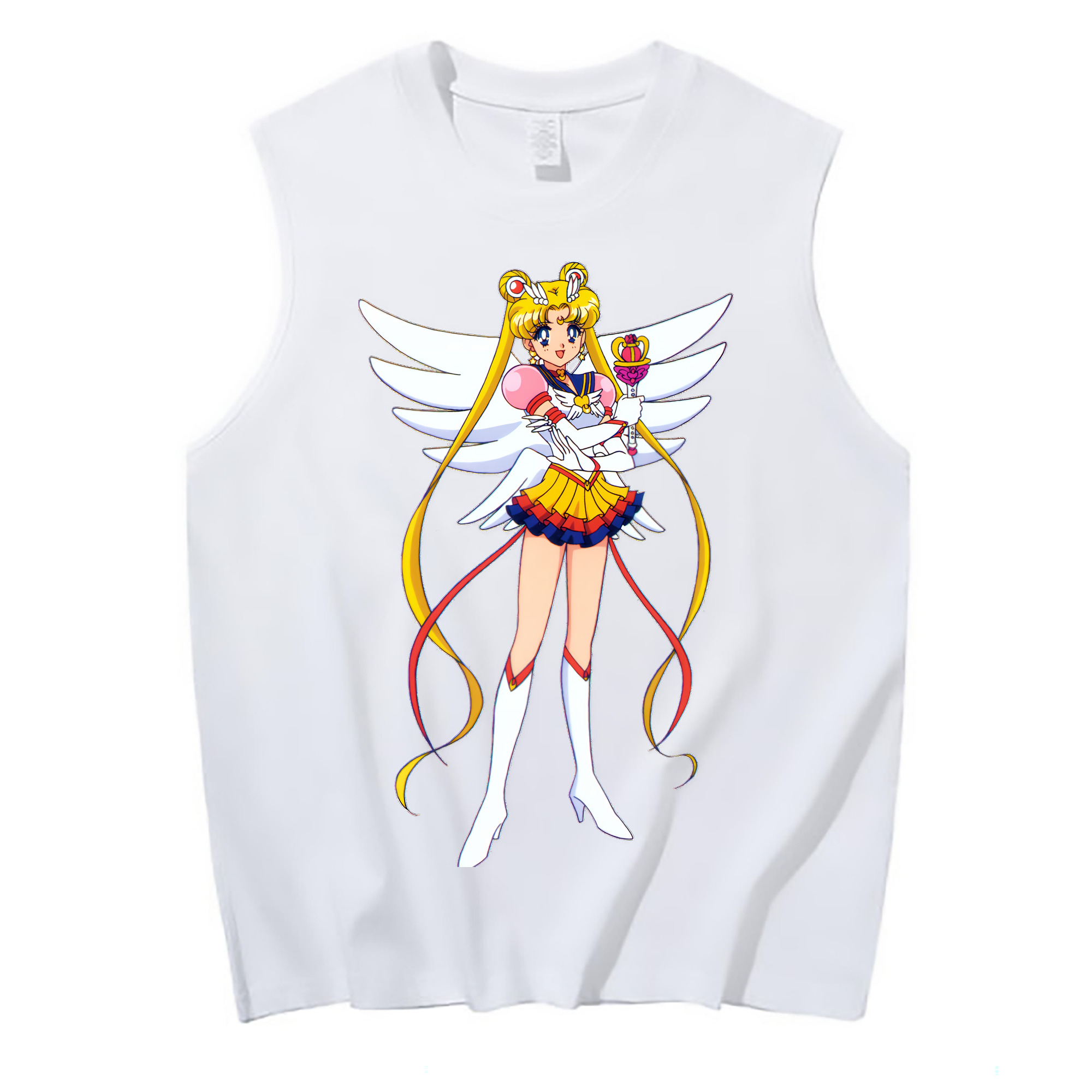 （画像用） 美少女戦士セーラームーン 月野 うさぎ つきの うさぎ Sailor Moon Tsukino Usagi コットン100％タンクトップ（フロントプリント）