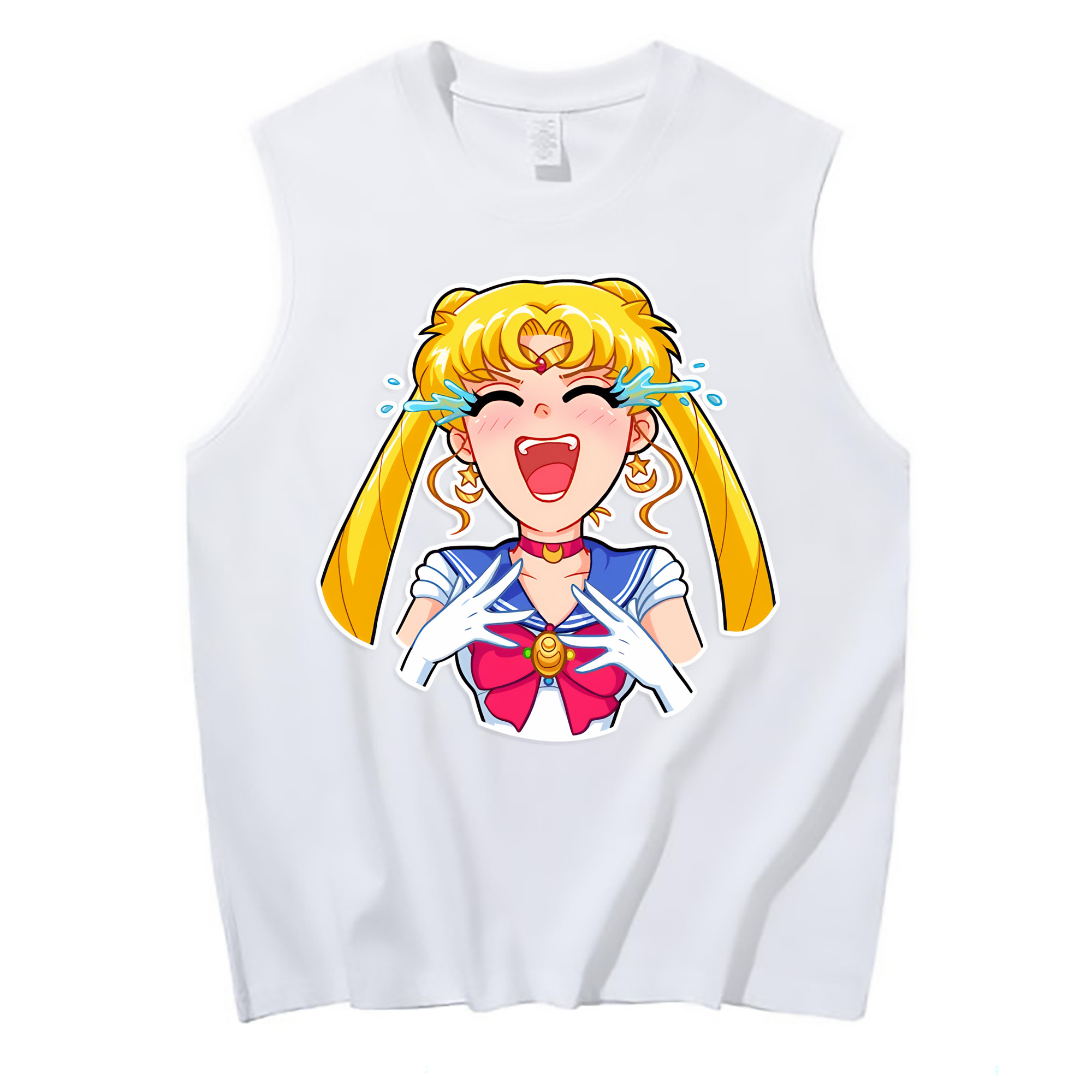 （画像用） 美少女戦士セーラームーン 月野 うさぎ つきの うさぎ Sailor Moon Tsukino Usagi コットン100％タンクトップ（フロントプリント）