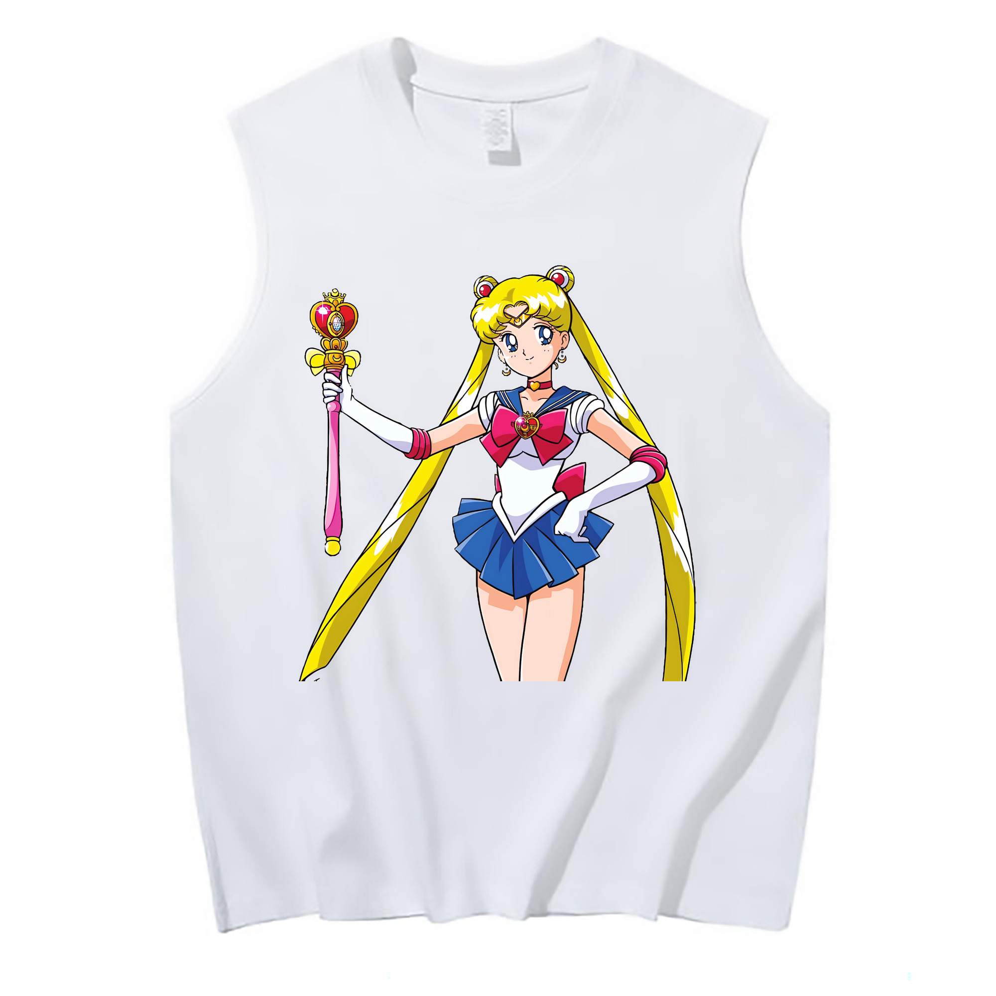 （画像用） 美少女戦士セーラームーン 月野 うさぎ つきの うさぎ Sailor Moon Tsukino Usagi コットン100％タンクトップ（フロントプリント）