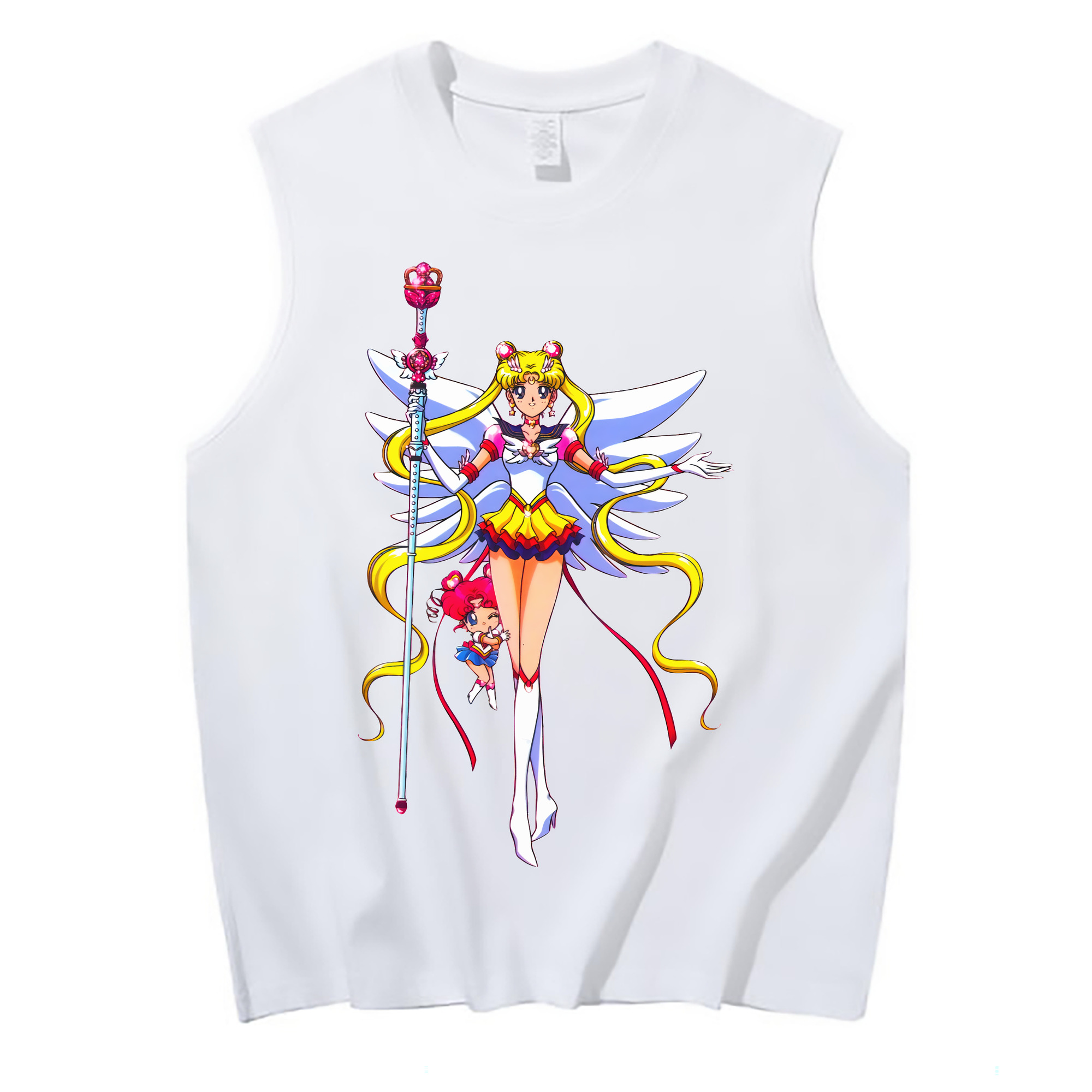 （画像用） 美少女戦士セーラームーン 月野 うさぎ つきの うさぎ Sailor Moon Tsukino Usagi コットン100％タンクトップ（フロントプリント）