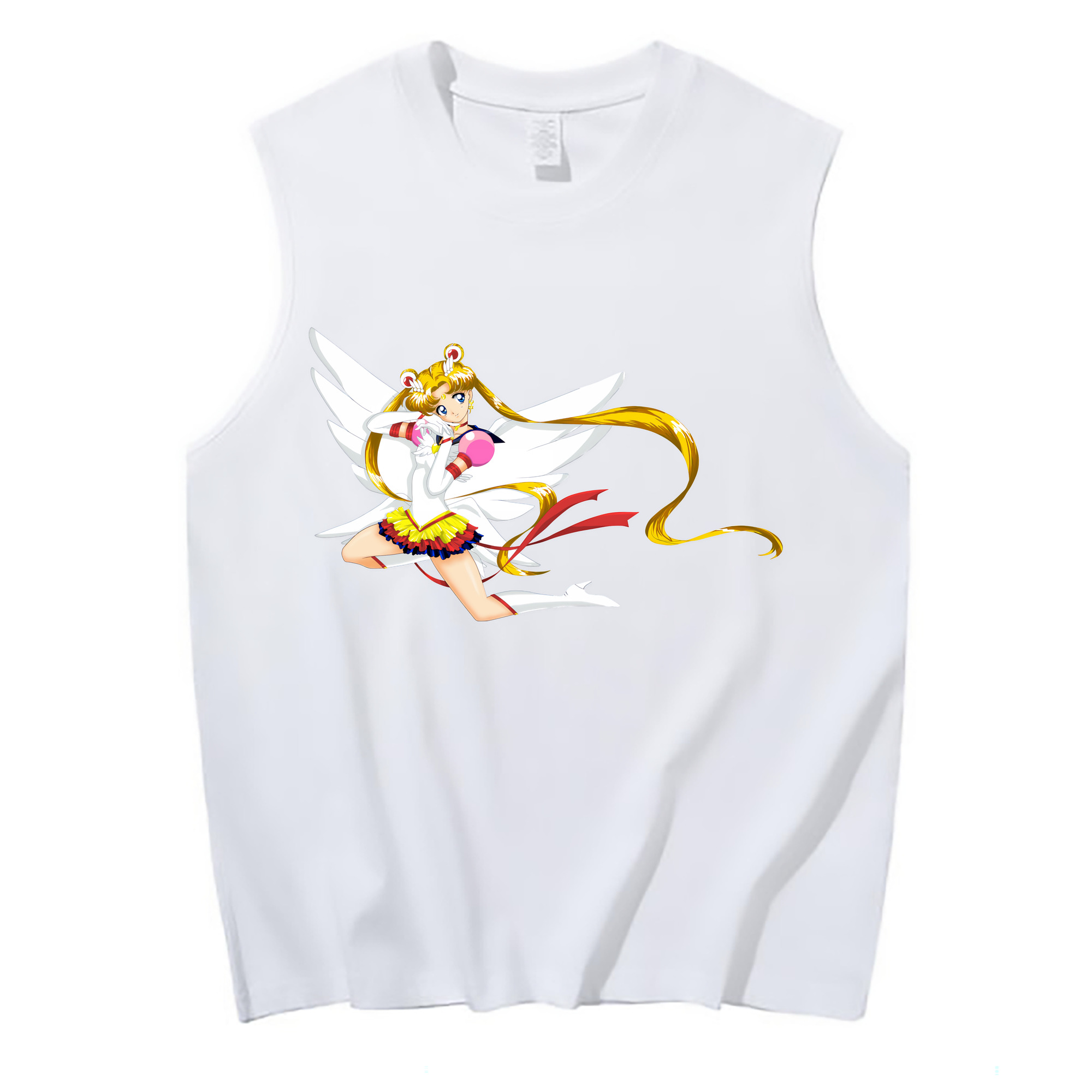 （画像用） 美少女戦士セーラームーン 月野 うさぎ つきの うさぎ Sailor Moon Tsukino Usagi コットン100％タンクトップ（フロントプリント）