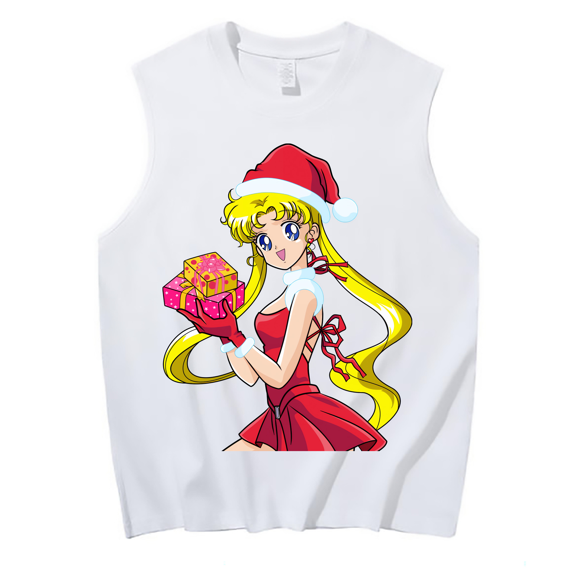 （画像用） 美少女戦士セーラームーン 月野 うさぎ つきの うさぎ Sailor Moon Tsukino Usagi コットン100％タンクトップ（フロントプリント）