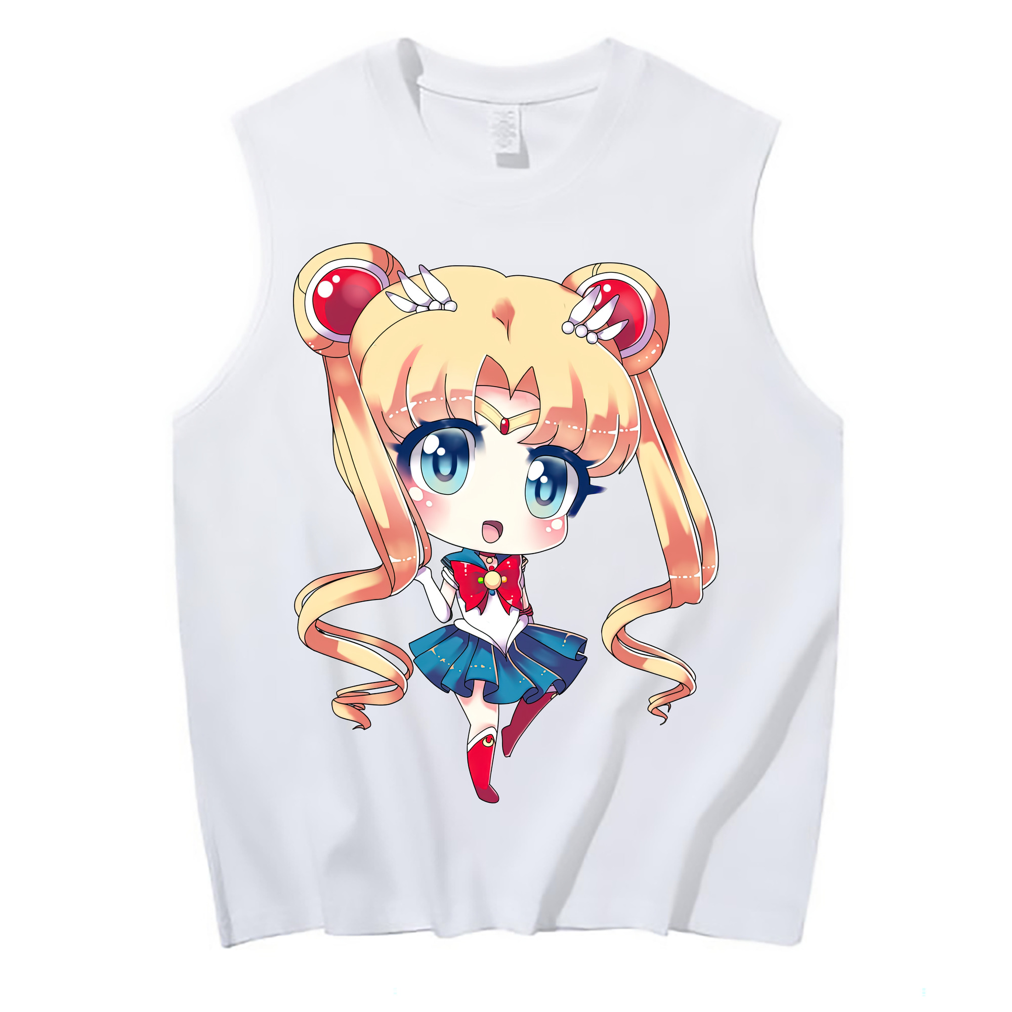 （画像用） 美少女戦士セーラームーン 月野 うさぎ つきの うさぎ Sailor Moon Tsukino Usagi コットン100％タンクトップ（フロントプリント）