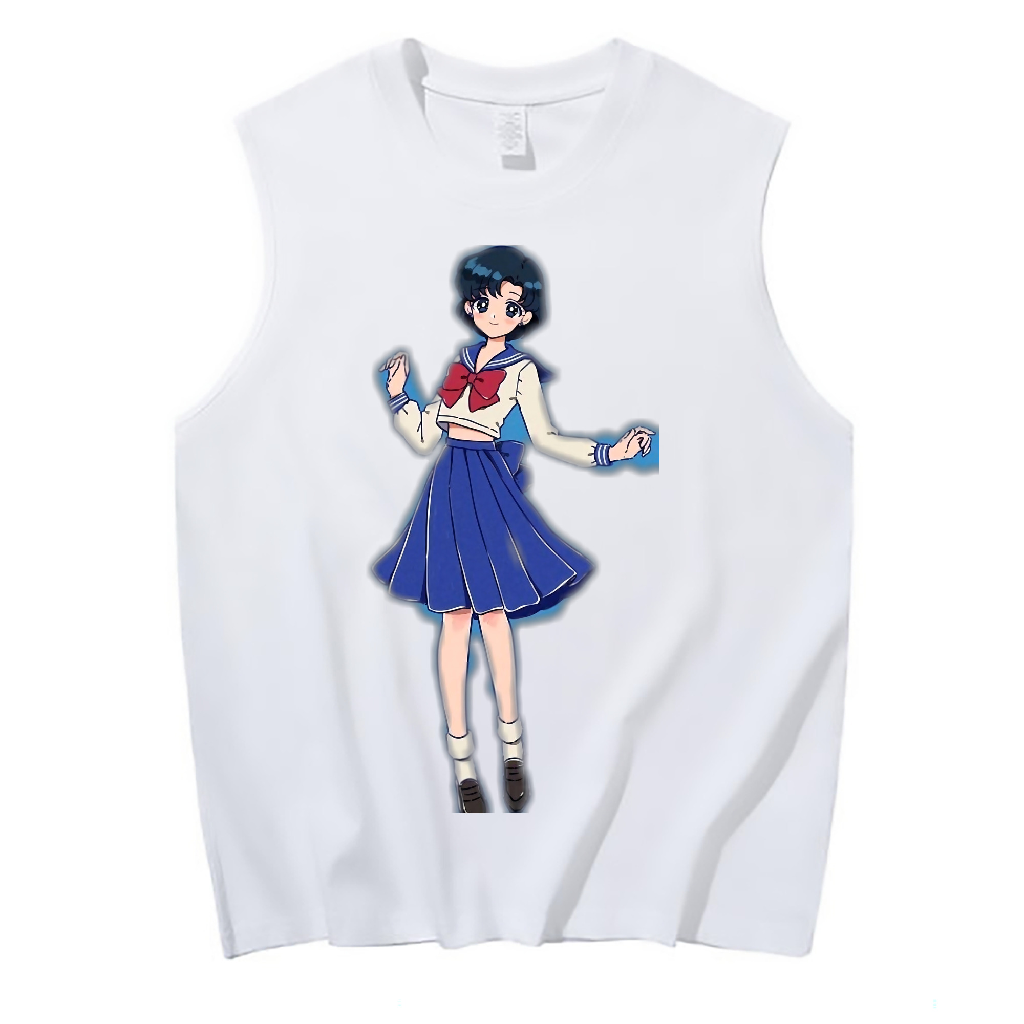 （画像用） 美少女戦士セーラームーン 水野 亜美 みずの あみ Sailor Moon Mizuno Ami コットン100％タンクトップ（フロントプリント）