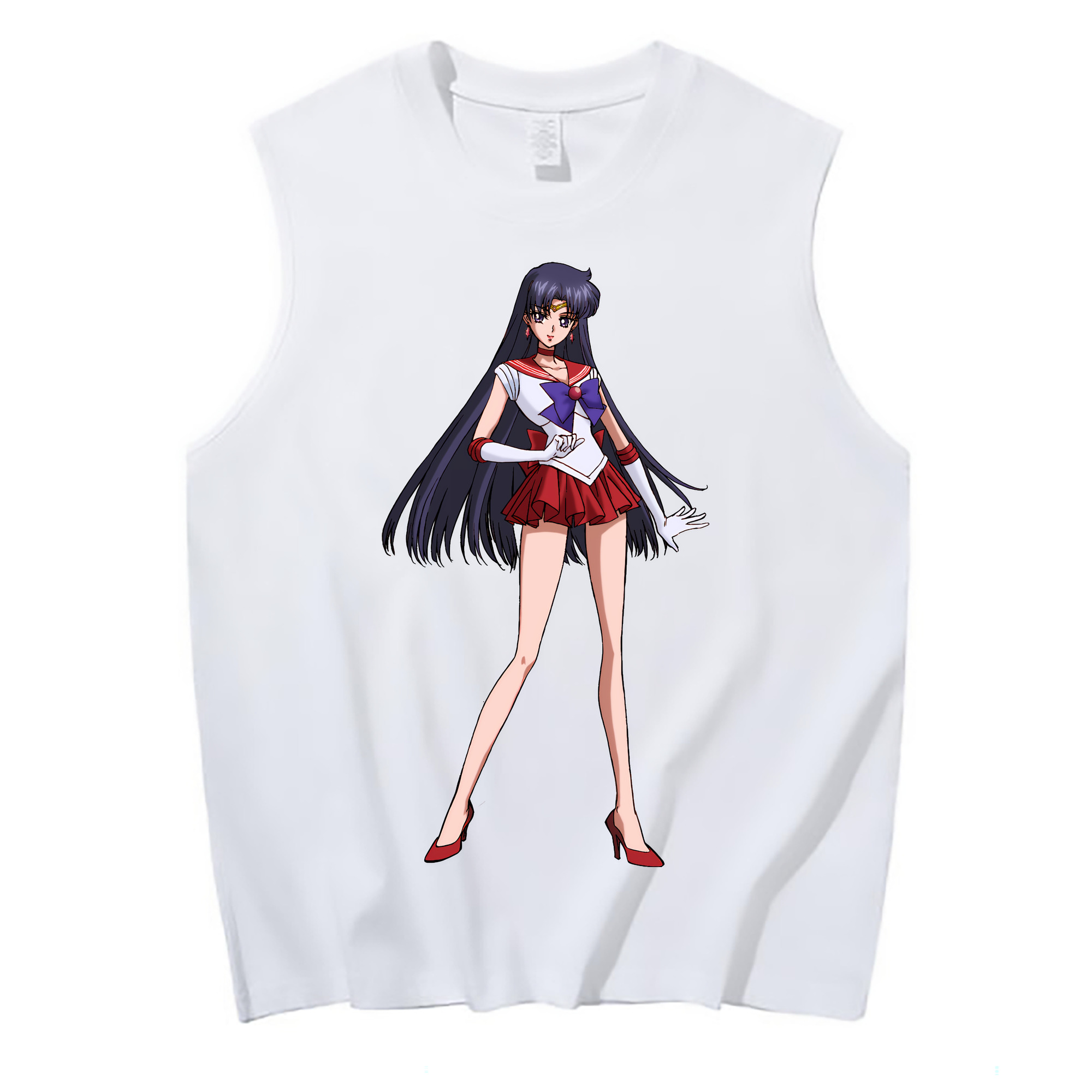 （画像用） 美少女戦士セーラームーン 火野レイ ひの レイ Sailor Moon Hino Rei （セーラーマーズ,Sailor Mars） コットン100％タンクトップ（フロントプリント）