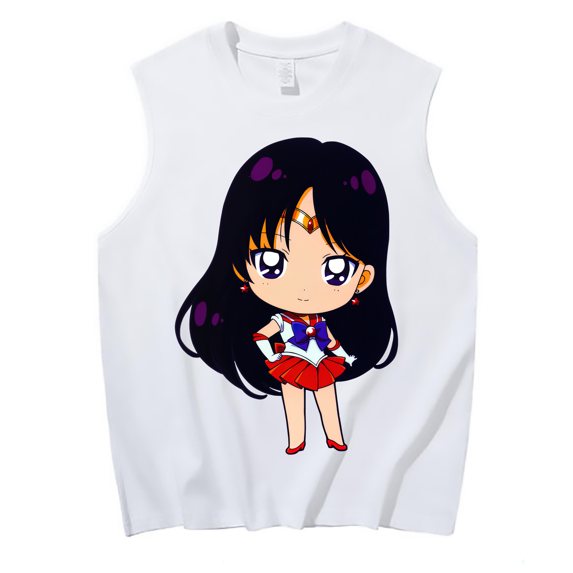（画像用） 美少女戦士セーラームーン 火野レイ ひの レイ Sailor Moon Hino Rei （セーラーマーズ,Sailor Mars） コットン100％タンクトップ（フロントプリント）