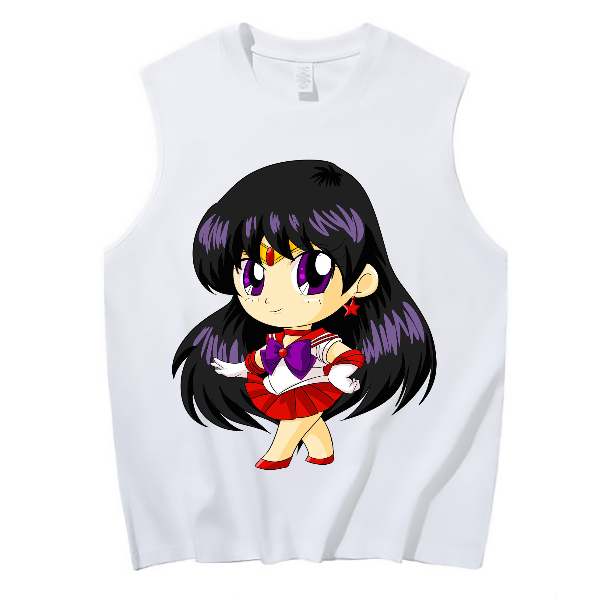 （画像用） 美少女戦士セーラームーン 火野レイ ひの レイ Sailor Moon Hino Rei （セーラーマーズ,Sailor Mars） コットン100％タンクトップ（フロントプリント）