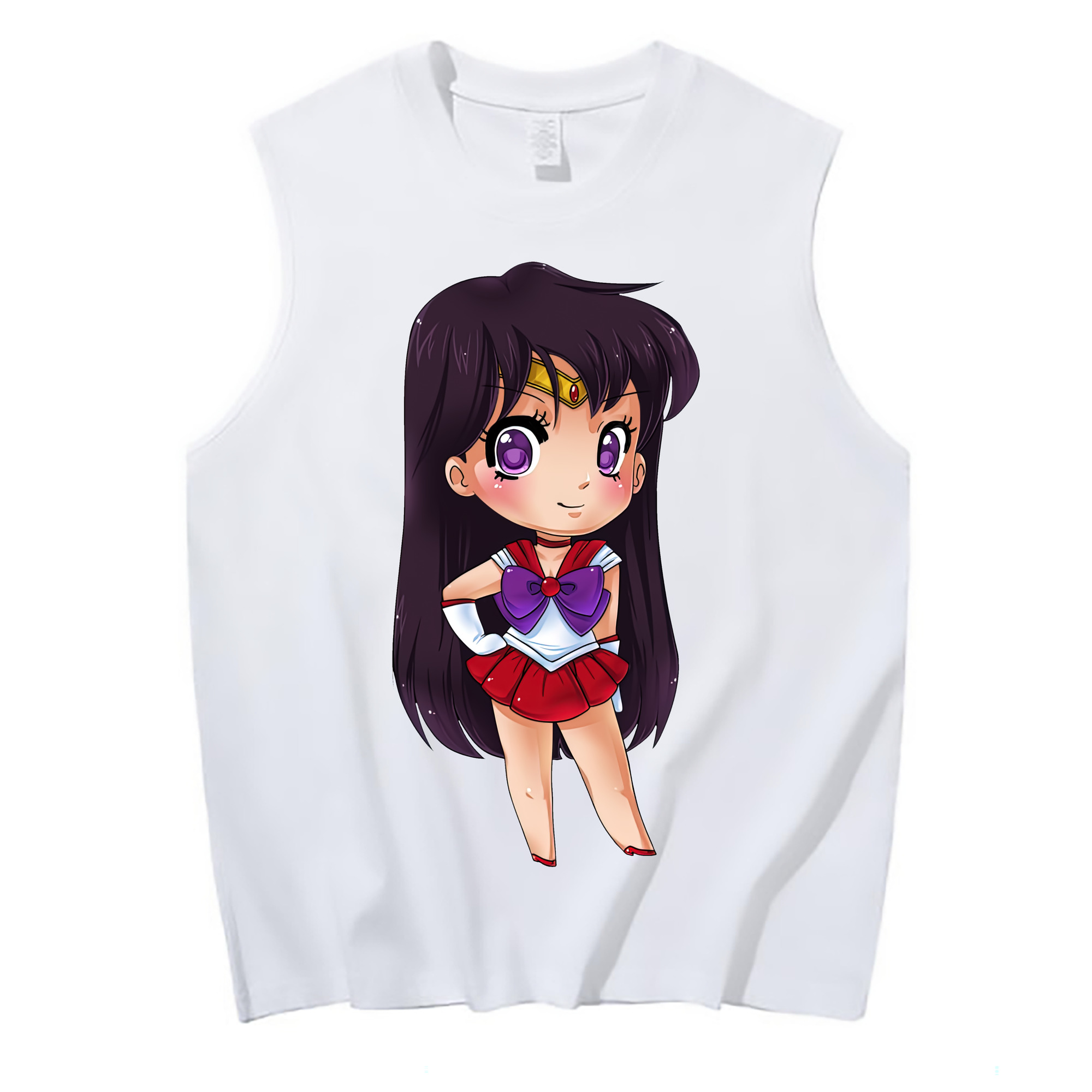 （画像用） 美少女戦士セーラームーン 火野レイ ひの レイ Sailor Moon Hino Rei （セーラーマーズ,Sailor Mars） コットン100％タンクトップ（フロントプリント）