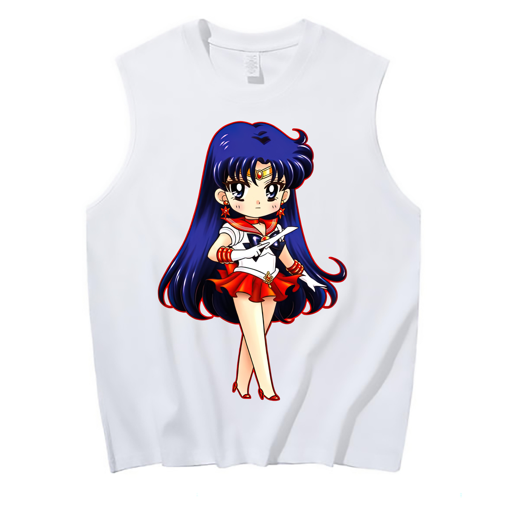 （画像用） 美少女戦士セーラームーン 火野レイ ひの レイ Sailor Moon Hino Rei （セーラーマーズ,Sailor Mars） コットン100％タンクトップ（フロントプリント）