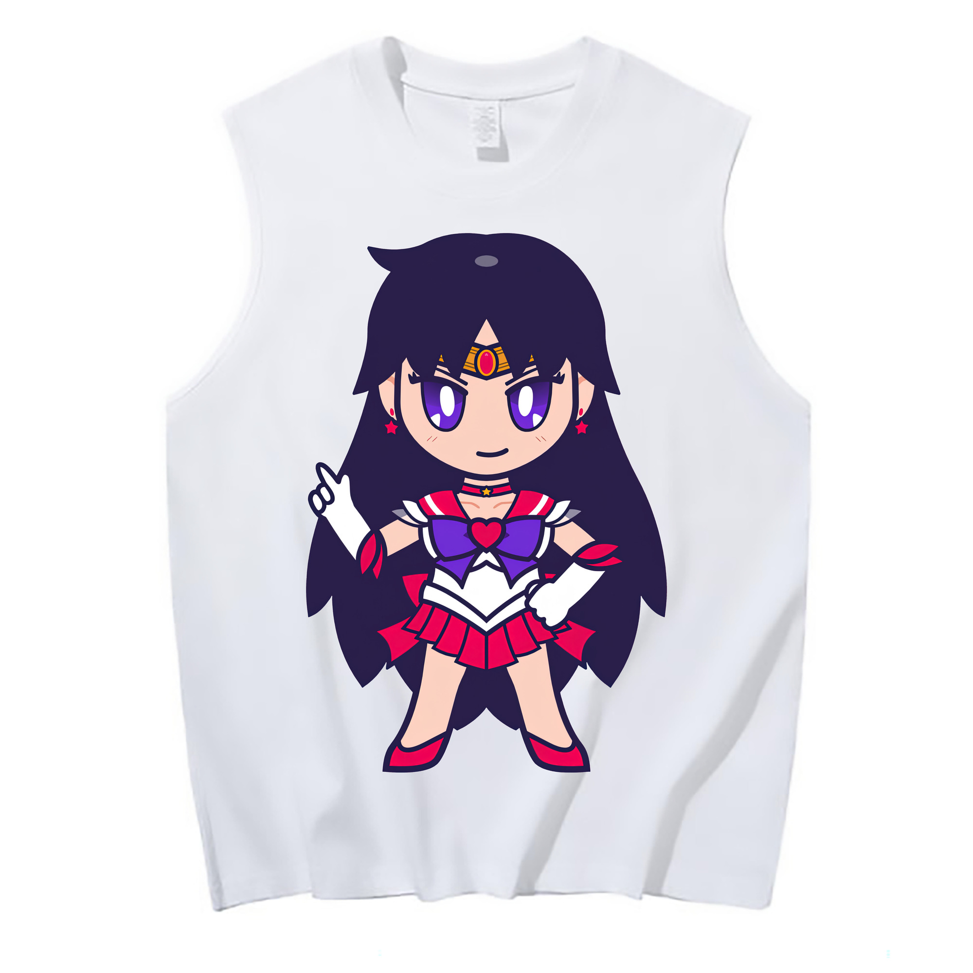 （画像用） 美少女戦士セーラームーン 火野レイ ひの レイ Sailor Moon Hino Rei （セーラーマーズ,Sailor Mars） コットン100％タンクトップ（フロントプリント）