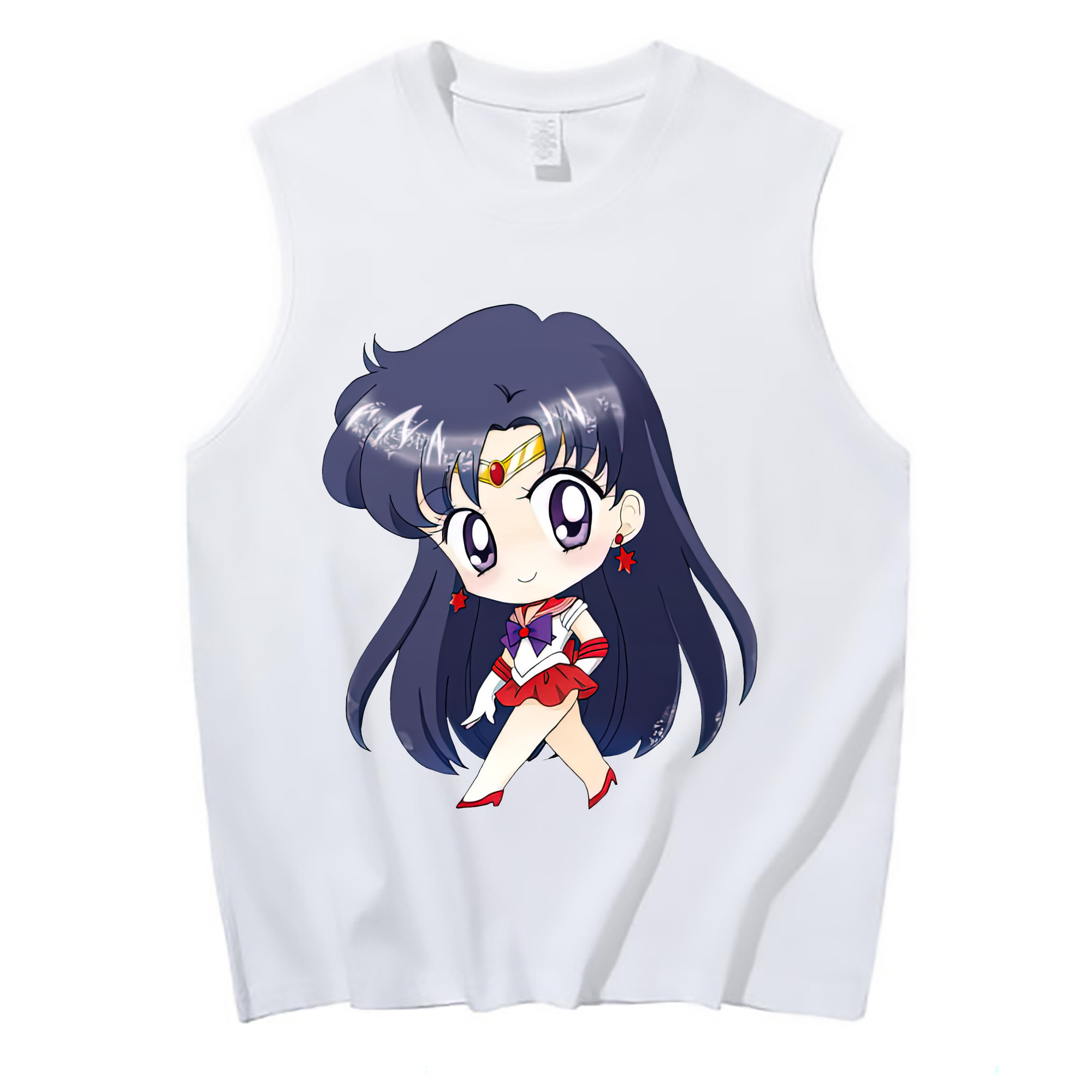 （画像用） 美少女戦士セーラームーン 火野レイ ひの レイ Sailor Moon Hino Rei （セーラーマーズ,Sailor Mars） コットン100％タンクトップ（フロントプリント）