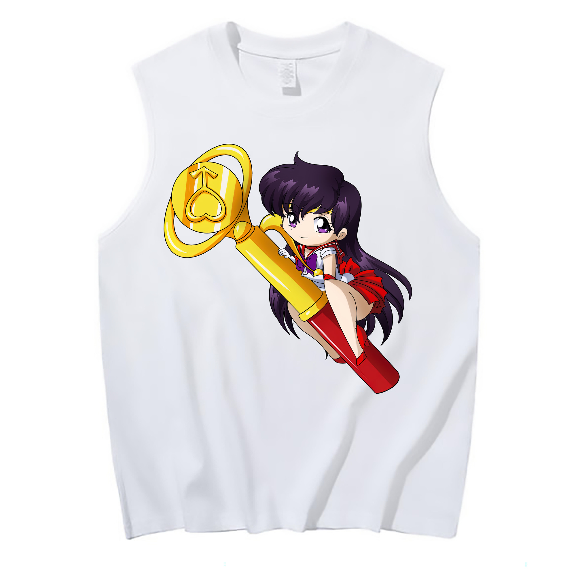 （画像用） 美少女戦士セーラームーン 火野レイ ひの レイ Sailor Moon Hino Rei （セーラーマーズ,Sailor Mars） コットン100％タンクトップ（フロントプリント）