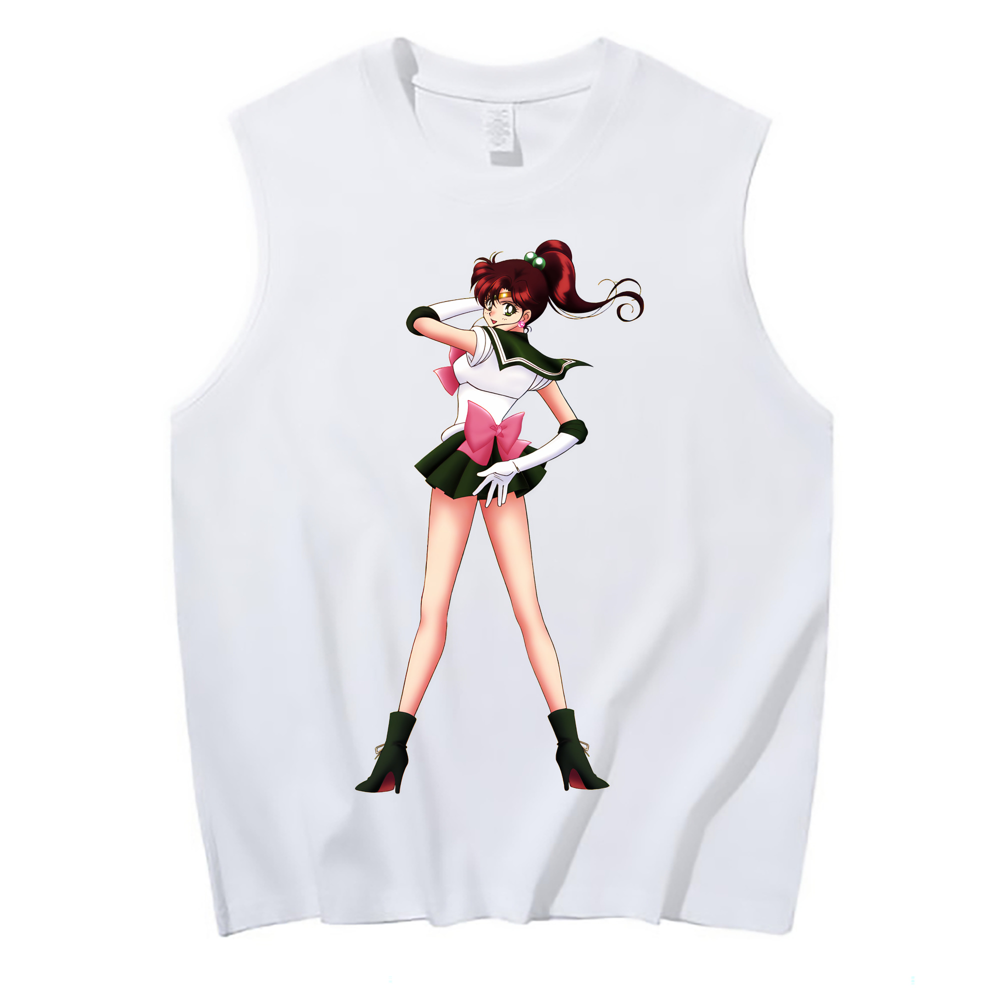 （画像用） 美少女戦士セーラームーン 木野 まこと きの まこと Sailor Moon Kino Makoto （セーラージュピター；Sailor Jupiter） コットン100％タンクトップ（フロントプリント）