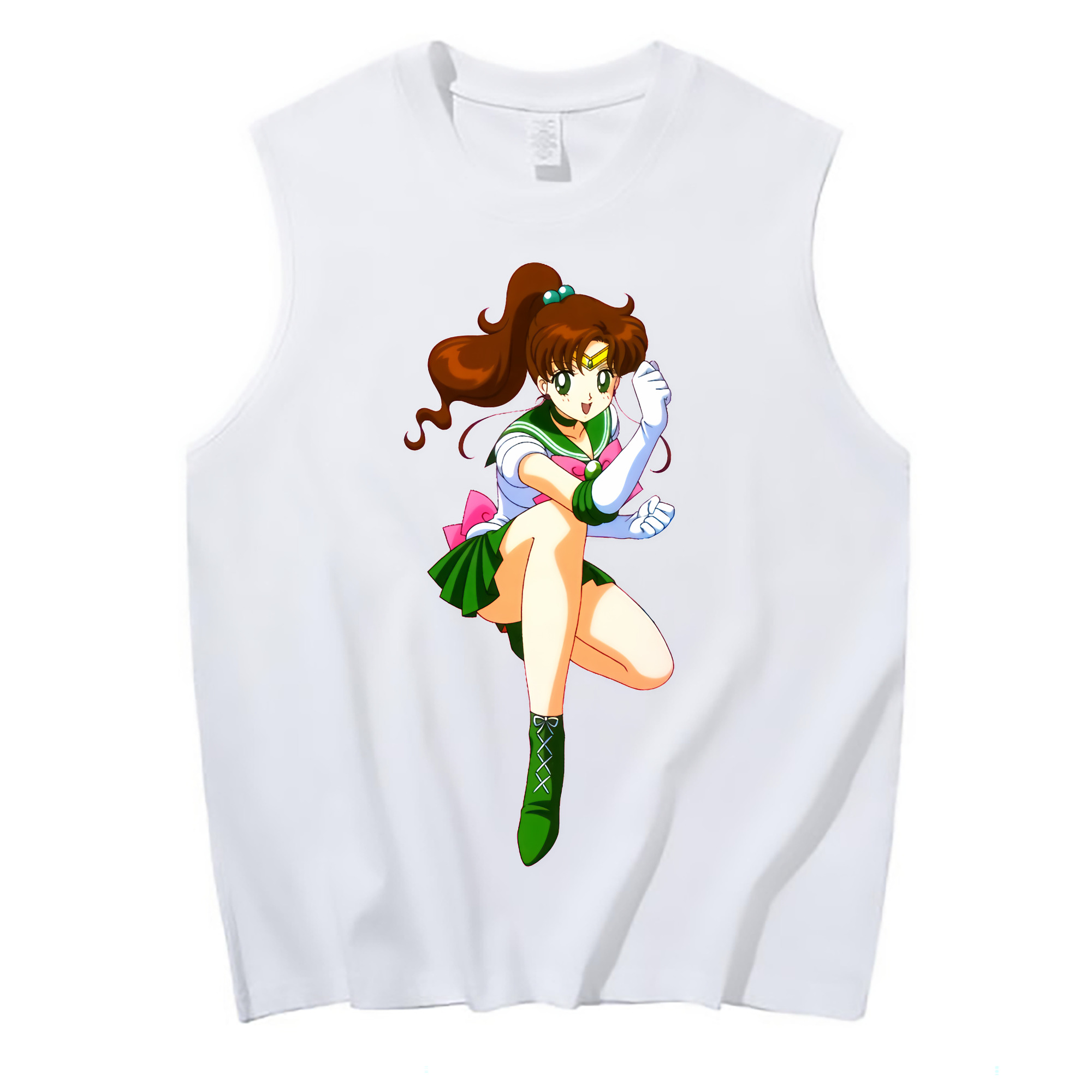 （画像用） 美少女戦士セーラームーン 木野 まこと きの まこと Sailor Moon Kino Makoto （セーラージュピター；Sailor Jupiter） コットン100％タンクトップ（フロントプリント）