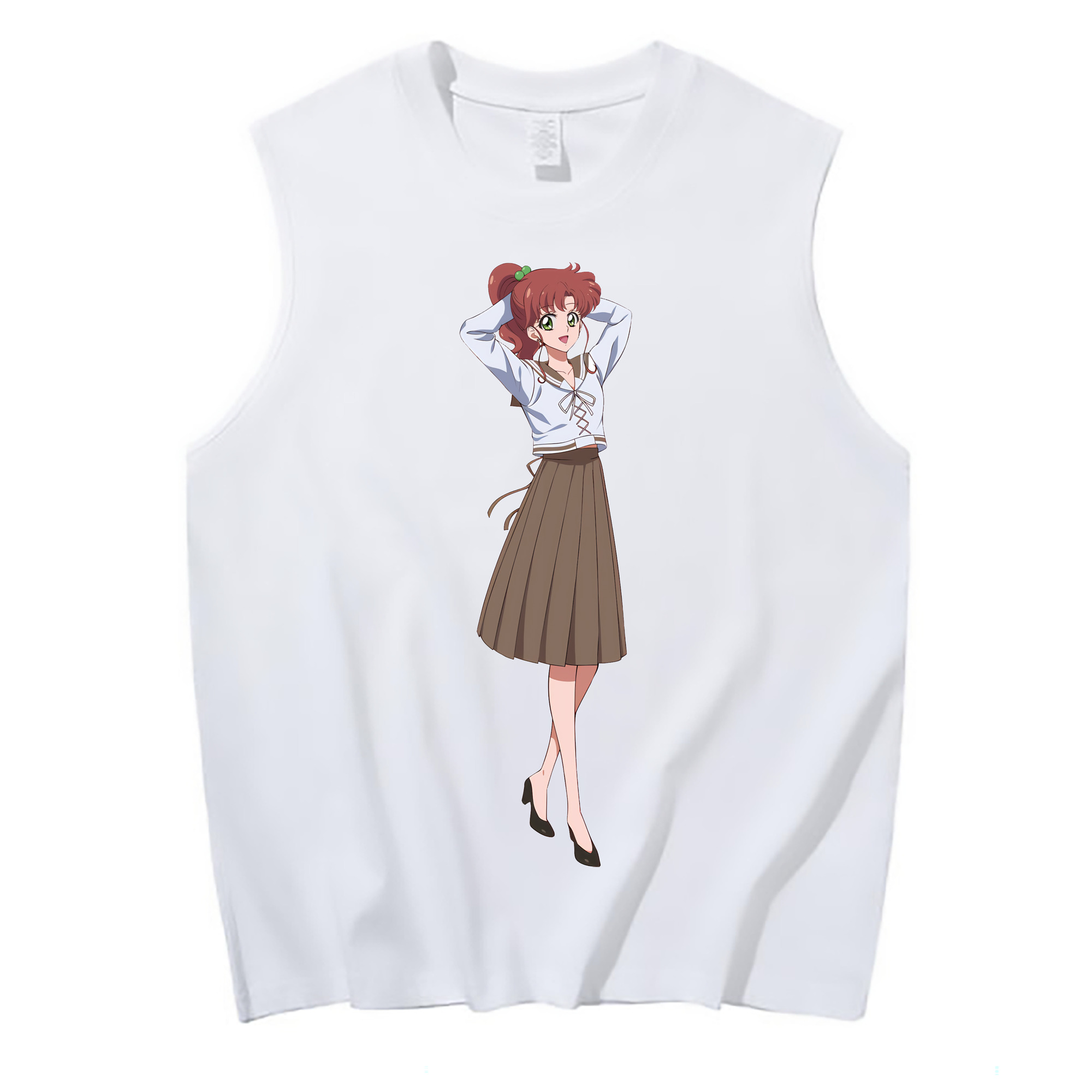（画像用） 美少女戦士セーラームーン 木野 まこと きの まこと Sailor Moon Kino Makoto （セーラージュピター；Sailor Jupiter） コットン100％タンクトップ（フロントプリント）