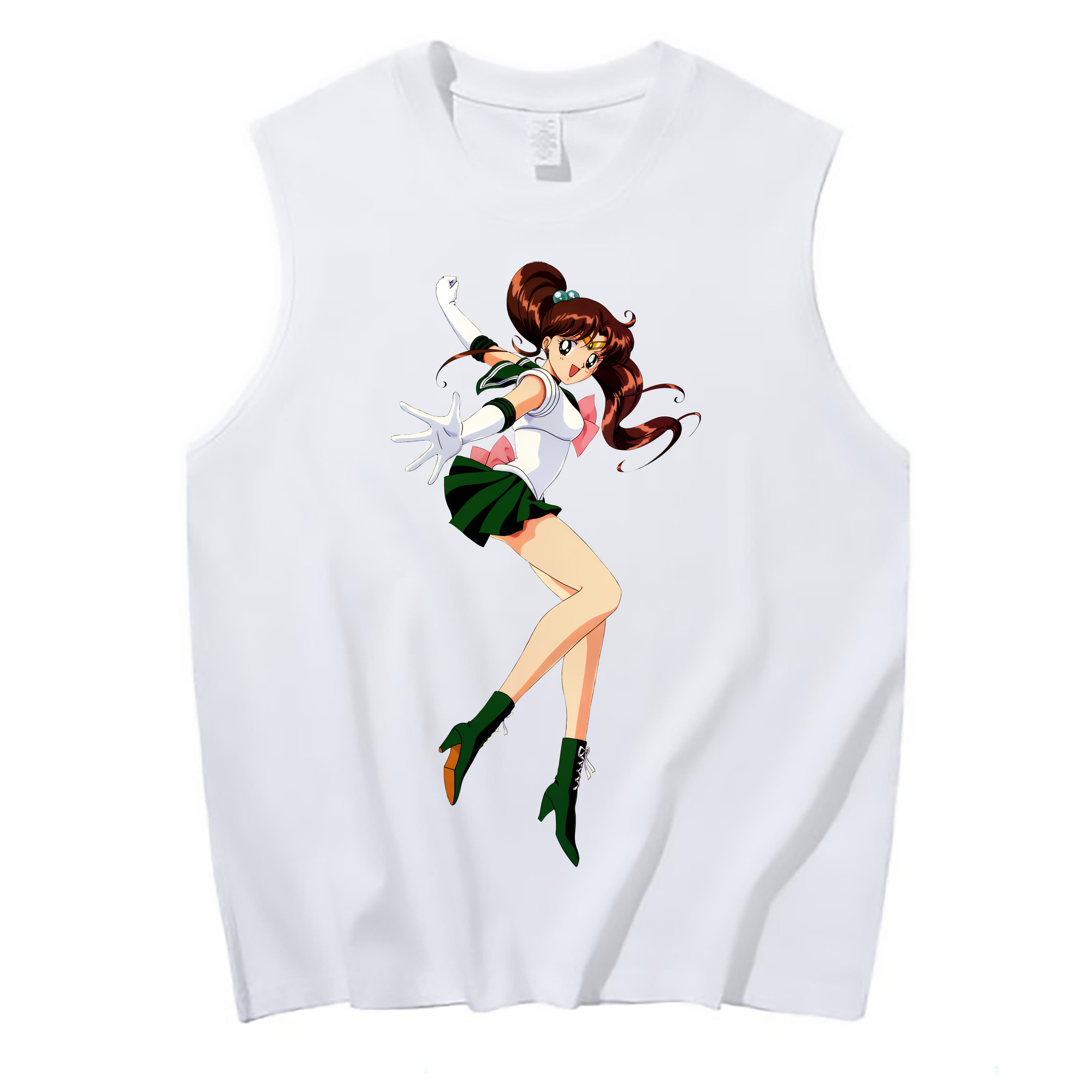 （画像用） 美少女戦士セーラームーン 木野 まこと きの まこと Sailor Moon Kino Makoto （セーラージュピター；Sailor Jupiter） コットン100％タンクトップ（フロントプリント）
