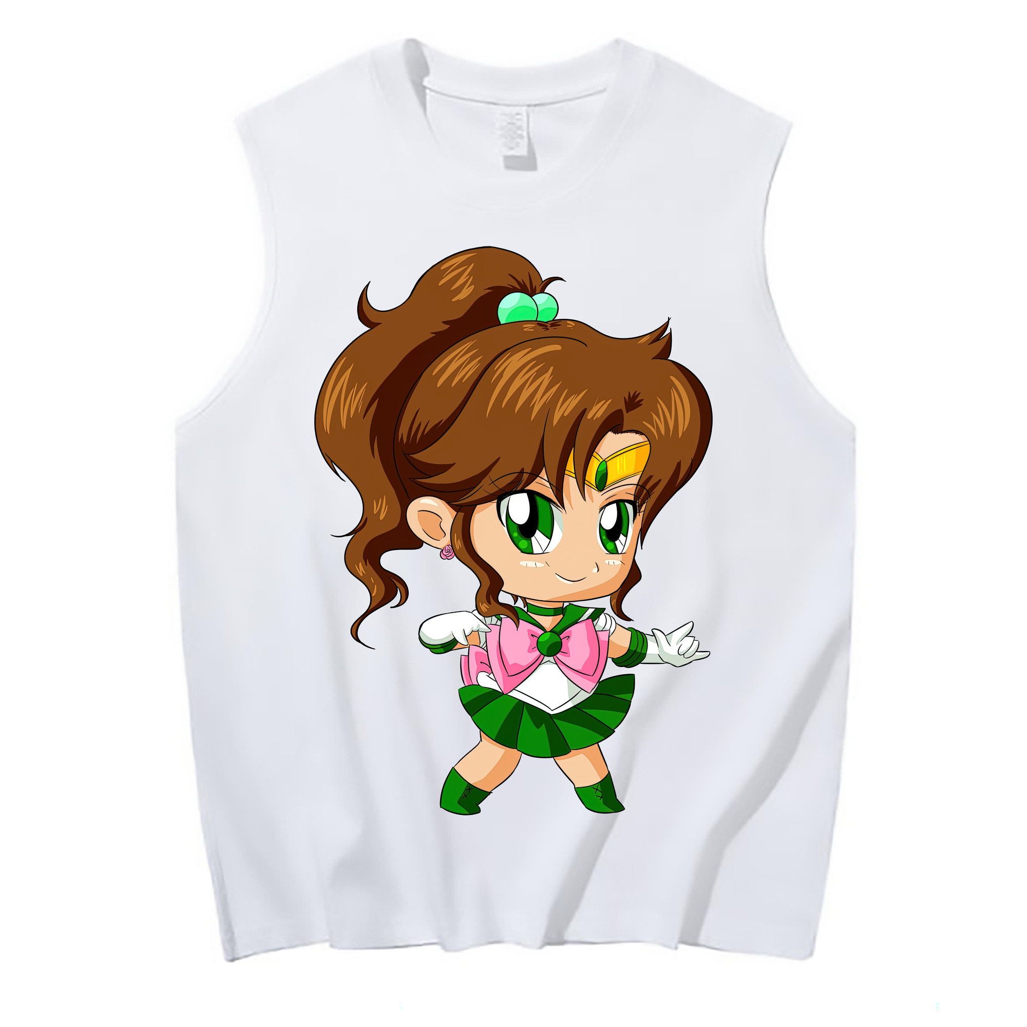 （画像用） 美少女戦士セーラームーン 木野 まこと きの まこと Sailor Moon Kino Makoto （セーラージュピター；Sailor Jupiter） コットン100％タンクトップ（フロントプリント）