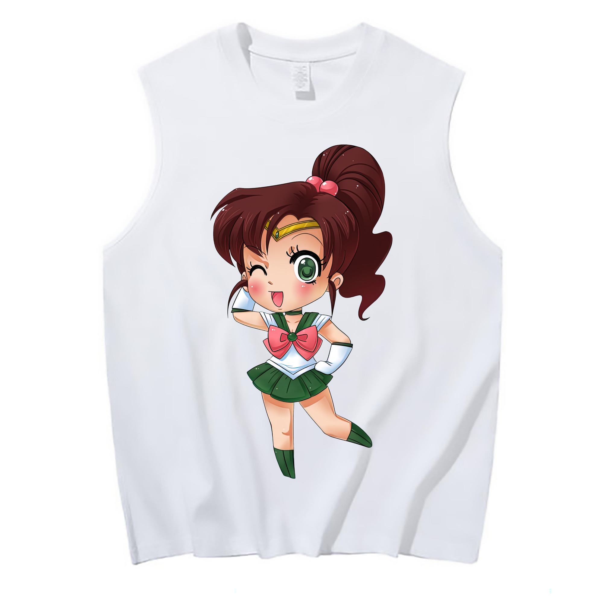 （画像用） 美少女戦士セーラームーン 木野 まこと きの まこと Sailor Moon Kino Makoto （セーラージュピター；Sailor Jupiter） コットン100％タンクトップ（フロントプリント）