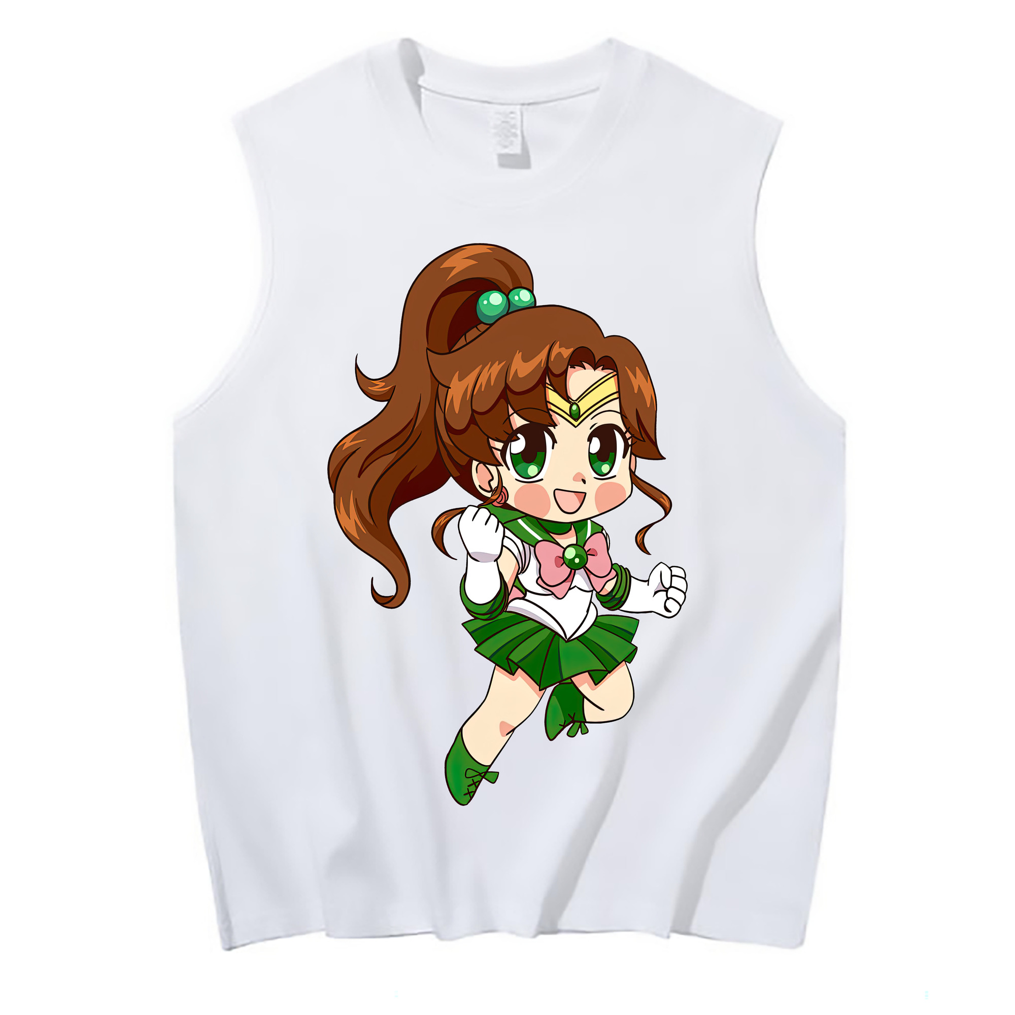 （画像用） 美少女戦士セーラームーン 木野 まこと きの まこと Sailor Moon Kino Makoto （セーラージュピター；Sailor Jupiter） コットン100％タンクトップ（フロントプリント）
