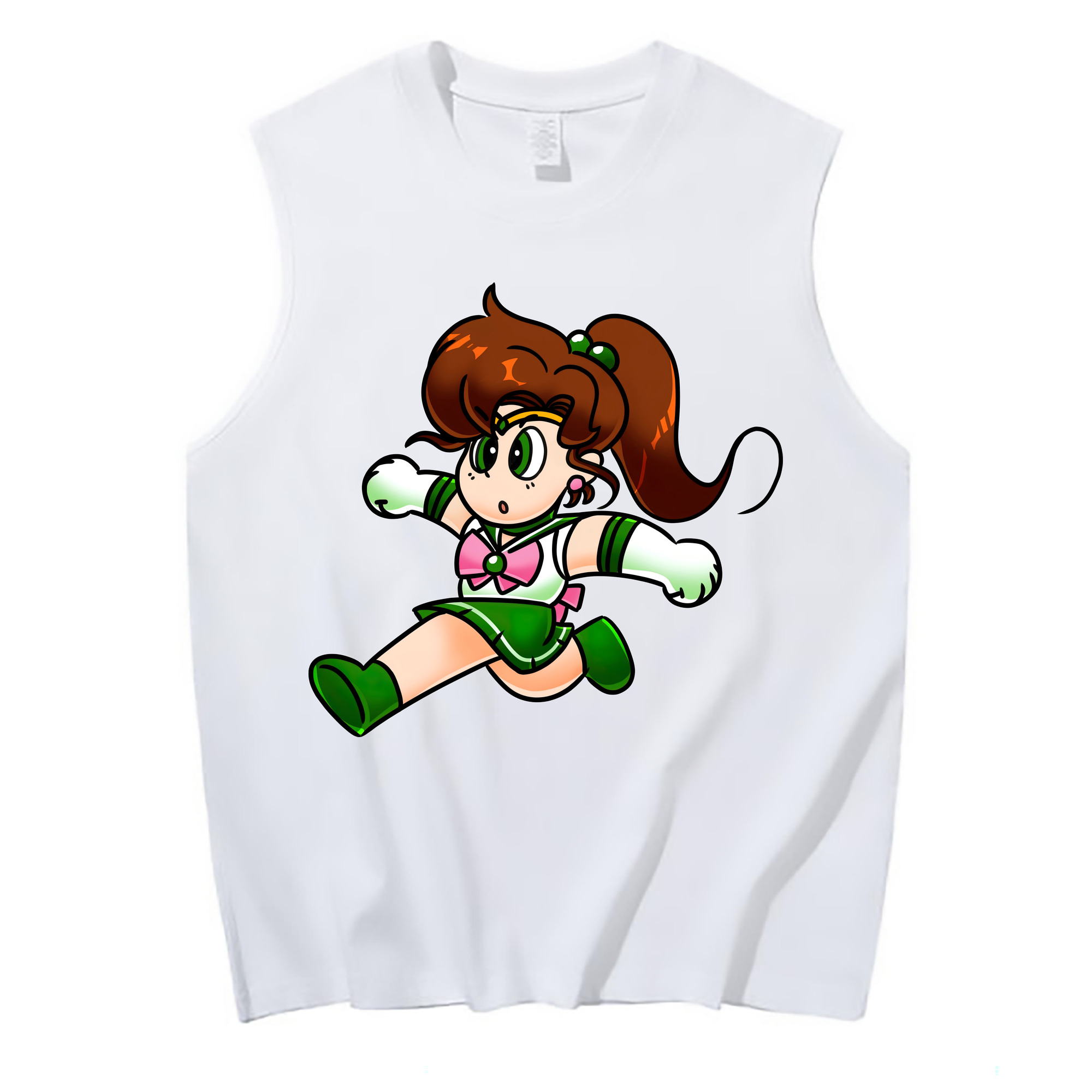 （画像用） 美少女戦士セーラームーン 木野 まこと きの まこと Sailor Moon Kino Makoto （セーラージュピター；Sailor Jupiter） コットン100％タンクトップ（フロントプリント）