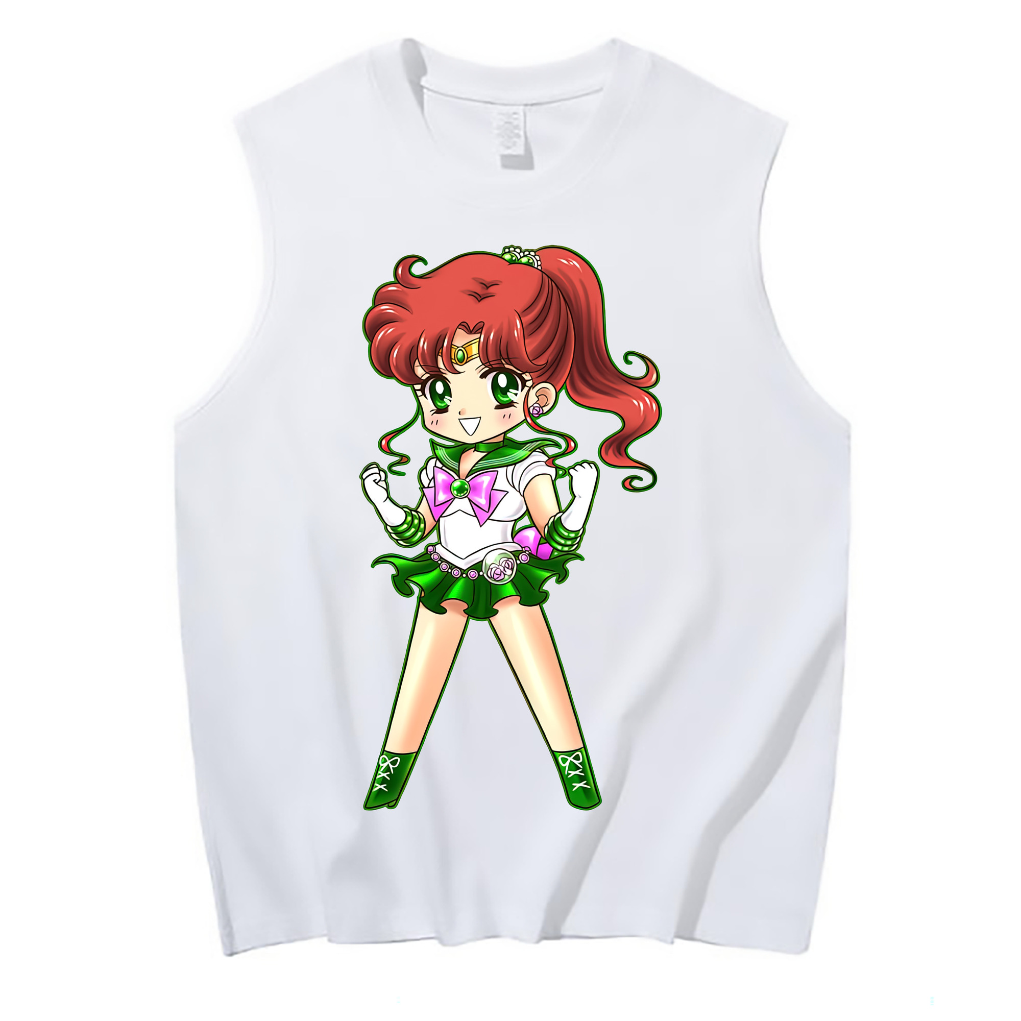 （画像用） 美少女戦士セーラームーン 木野 まこと きの まこと Sailor Moon Kino Makoto （セーラージュピター；Sailor Jupiter） コットン100％タンクトップ（フロントプリント）