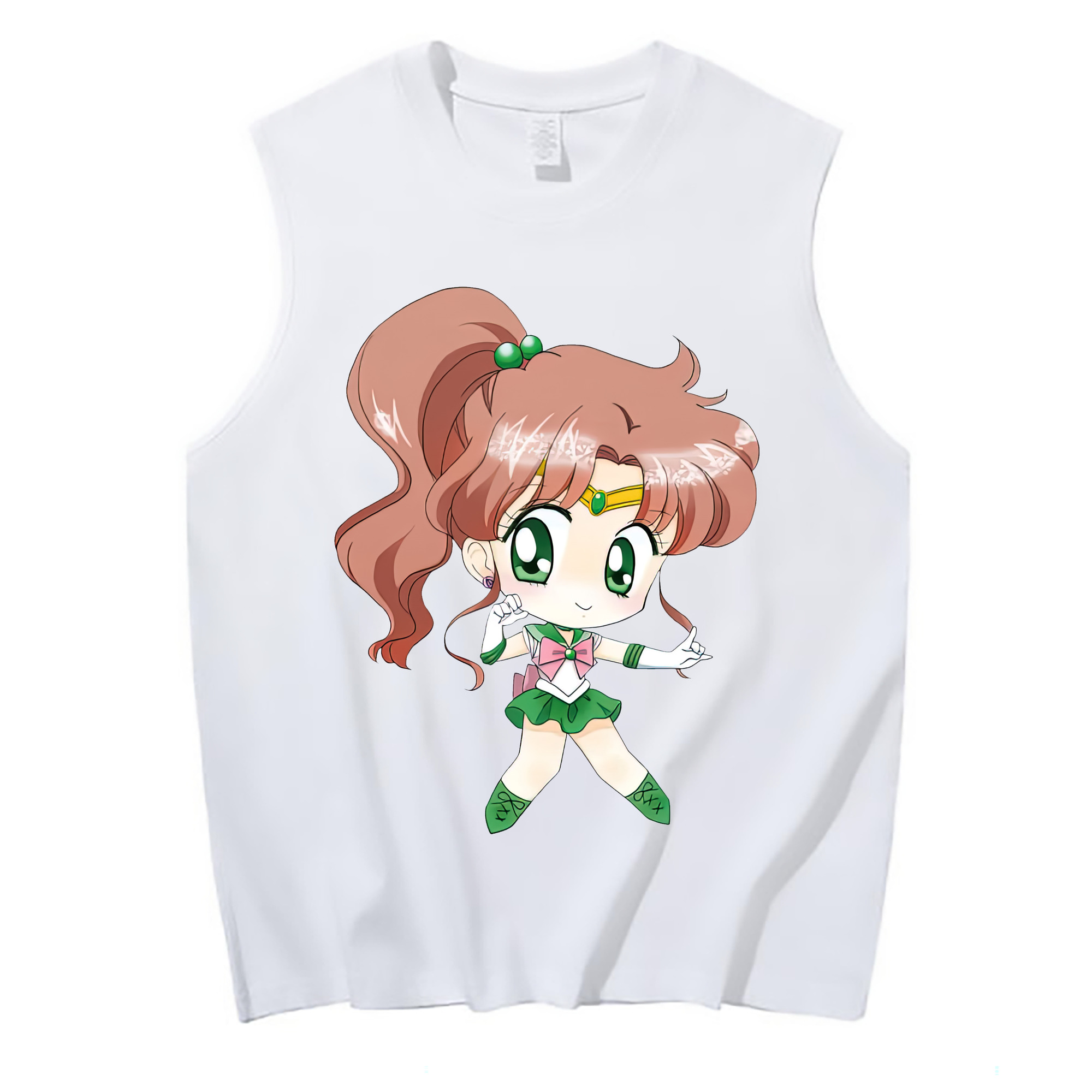 （画像用） 美少女戦士セーラームーン 木野 まこと きの まこと Sailor Moon Kino Makoto （セーラージュピター；Sailor Jupiter） コットン100％タンクトップ（フロントプリント）