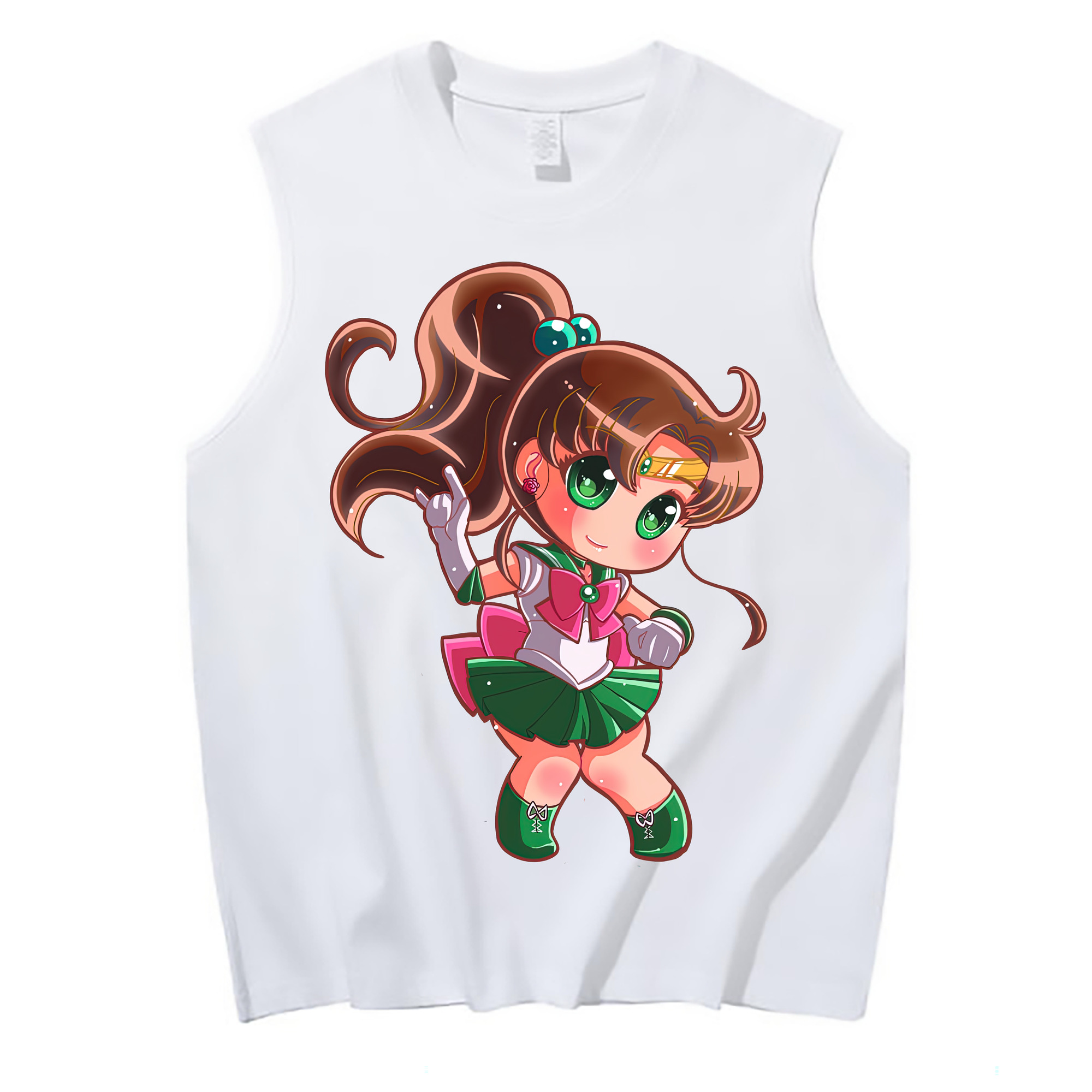 （画像用） 美少女戦士セーラームーン 木野 まこと きの まこと Sailor Moon Kino Makoto （セーラージュピター；Sailor Jupiter） コットン100％タンクトップ（フロントプリント）
