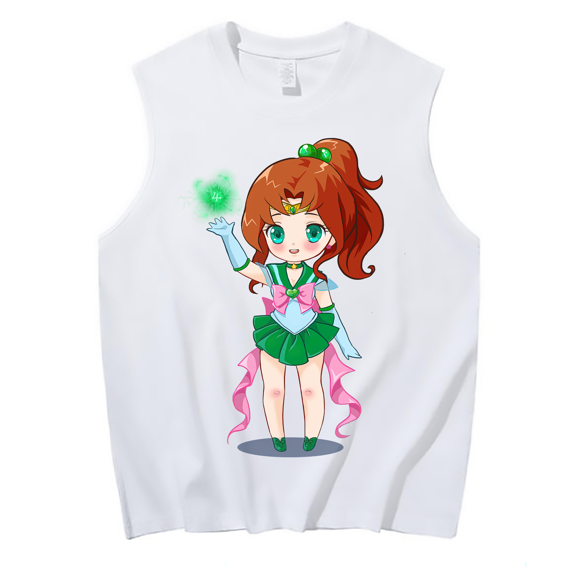 （画像用） 美少女戦士セーラームーン 木野 まこと きの まこと Sailor Moon Kino Makoto （セーラージュピター；Sailor Jupiter） コットン100％タンクトップ（フロントプリント）
