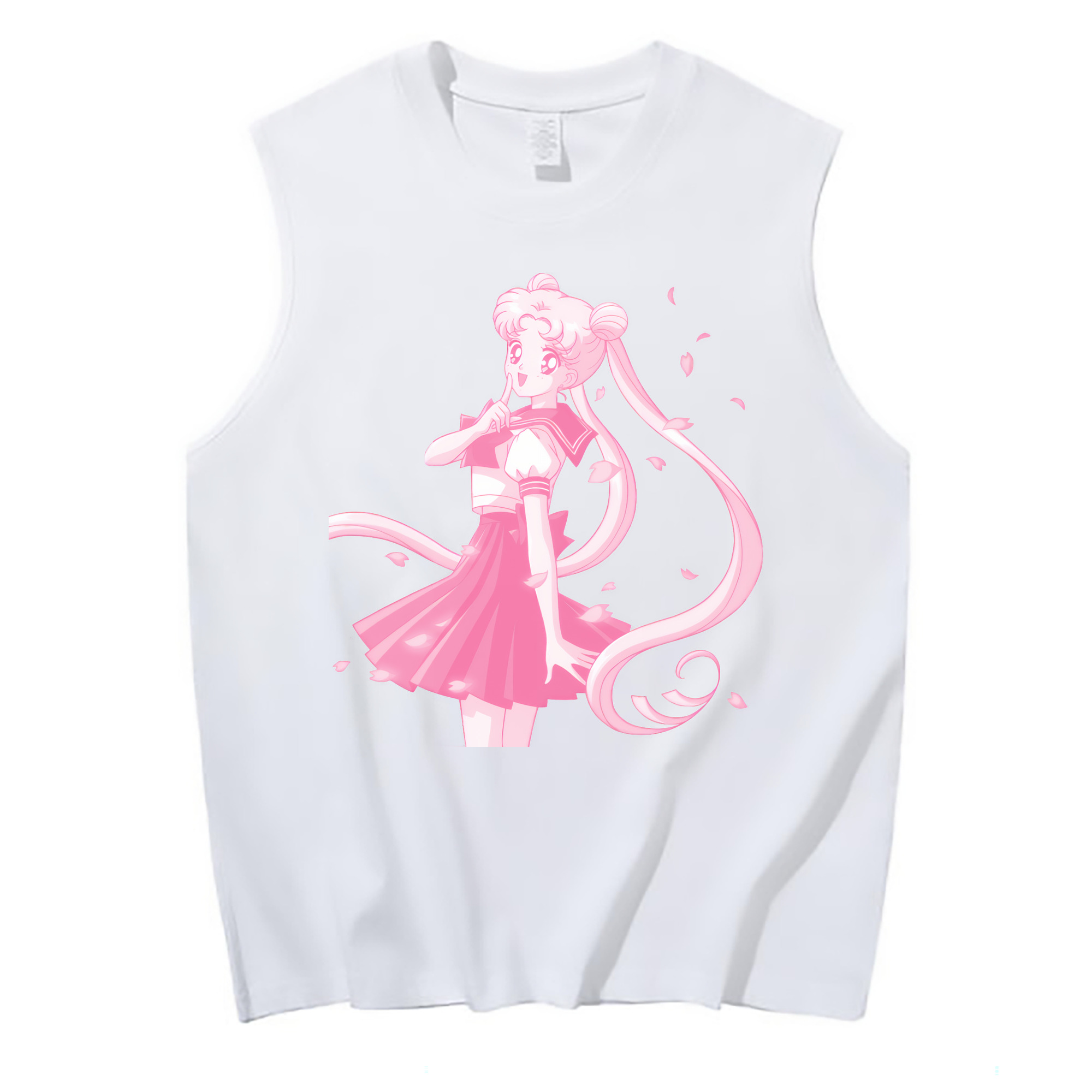 （画像用） 美少女戦士セーラームーン 愛野 美奈子 あいの みなこ Sailor Moon Aino Minako コットン100％タンクトップ（フロントプリント）
